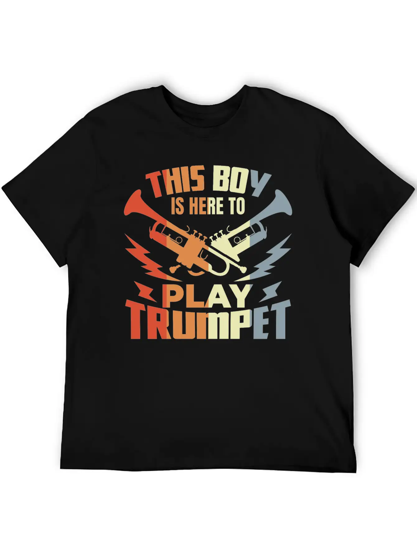This Boy Is Here To Play Trumpet Unisex Casual T-Shirt – Clean Design For Daily Comfort