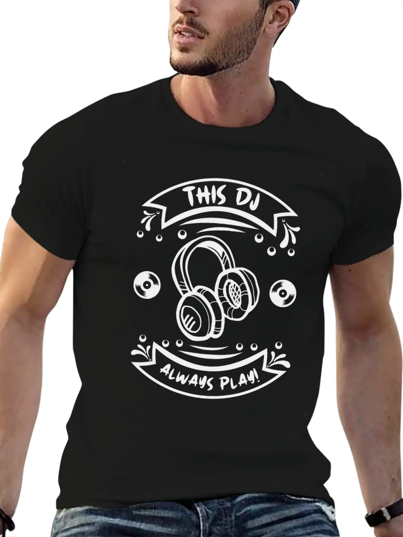 This DJ Always Play DJ Headphones Playing Music Unisex Casual T-Shirt – Clean Design For Daily Comfort