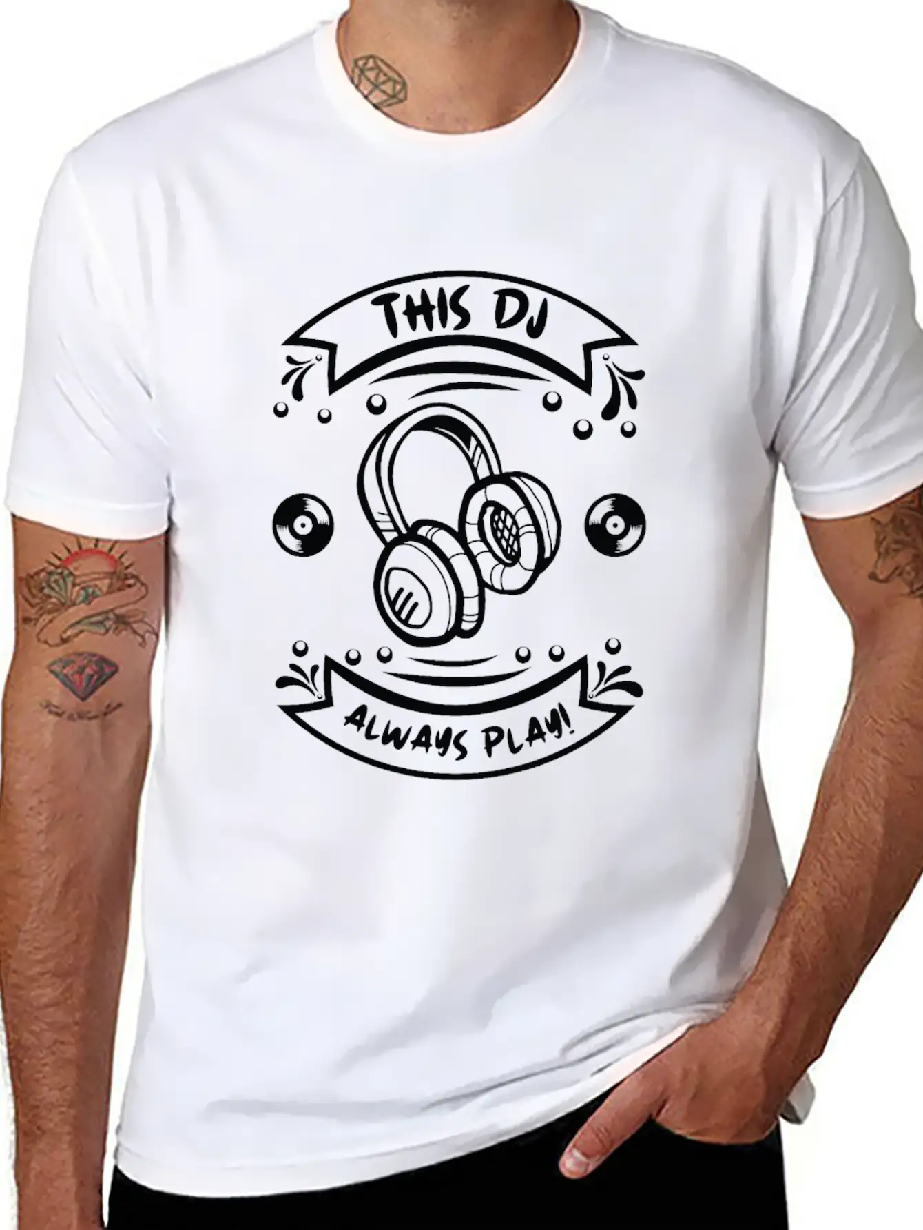 This DJ Always Play DJ Headphones Playing Music Unisex Casual T-Shirt – Clean Design For Daily Comfort