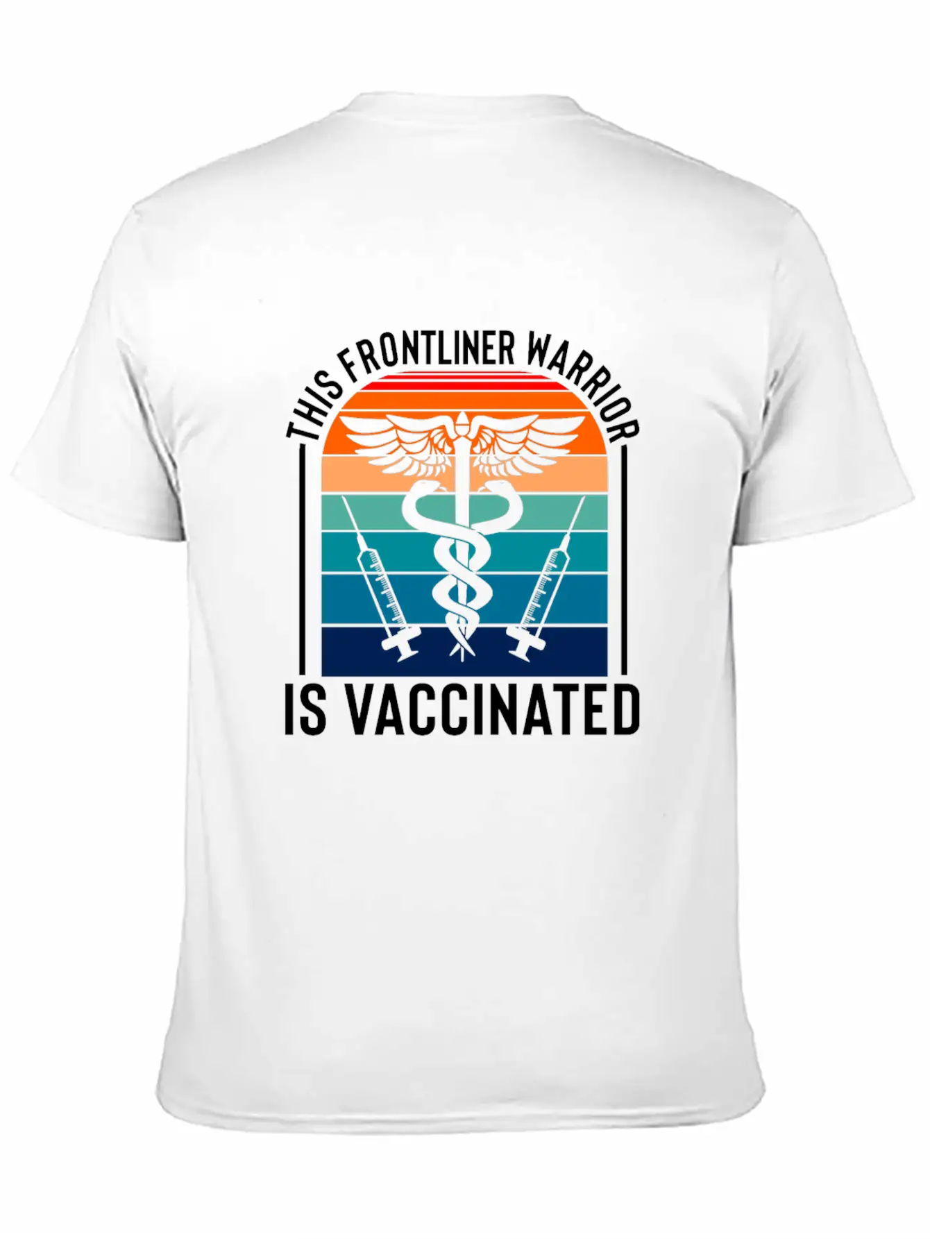 This Frontliner Warrior Is Vaccinated Nurse Frontl Modern Fit Casual T-Shirt – Clean And Versatile Design