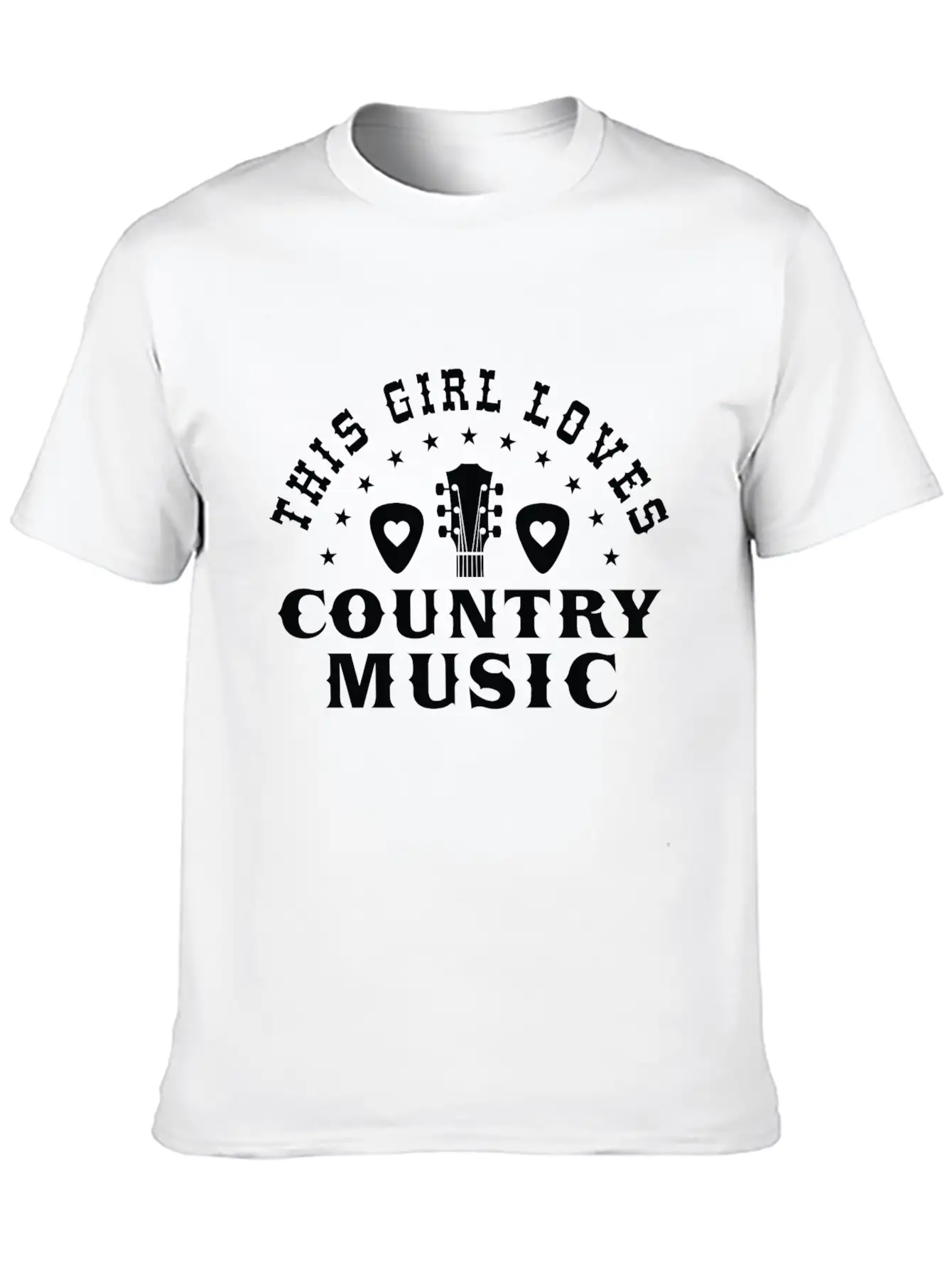 This Girl Loves Country Music Lightweight Cotton T-Shirt – Daily Comfort Graphic Shirt