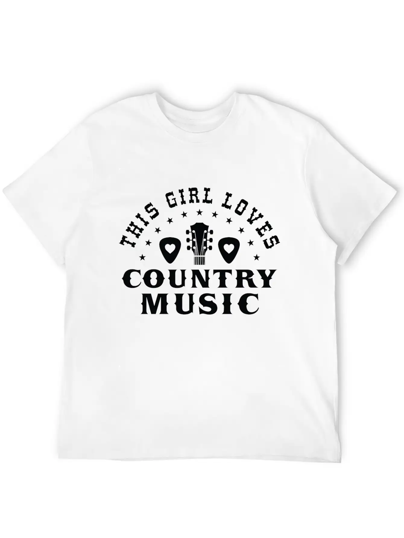 This Girl Loves Country Music Lightweight Cotton T-Shirt – Daily Comfort Graphic Shirt