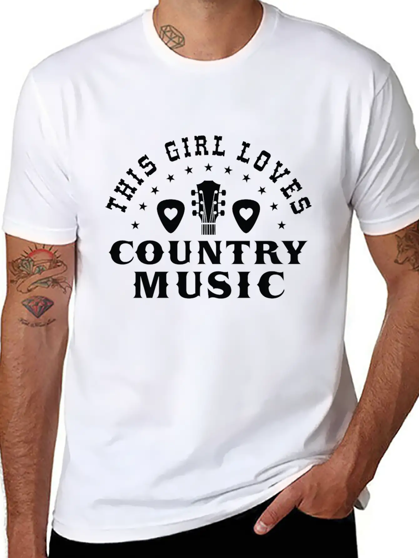 This Girl Loves Country Music Lightweight Cotton T-Shirt – Daily Comfort Graphic Shirt