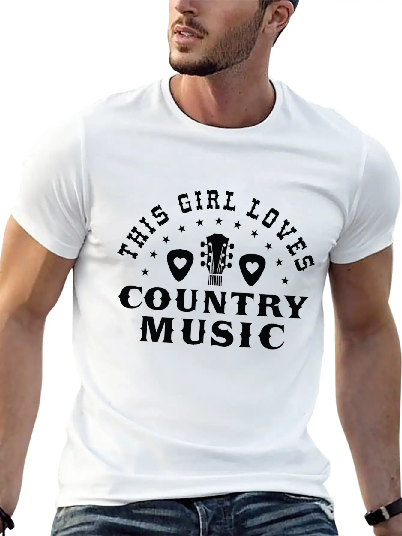 This Girl Loves Country Music Lightweight Cotton T-Shirt – Daily Comfort Graphic Shirt
