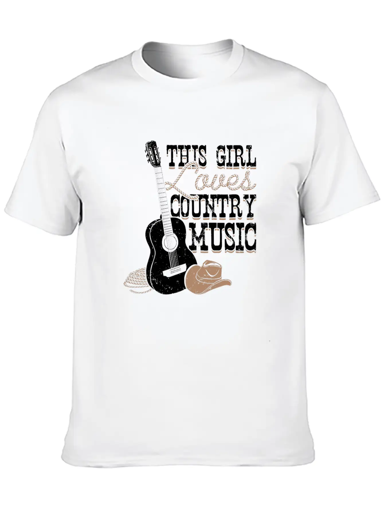This Girl Loves Country Music Modern Fit Casual T-Shirt – Clean And Versatile Design