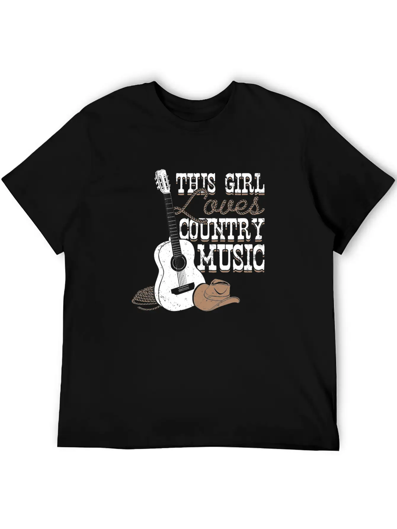 This Girl Loves Country Music Modern Fit Casual T-Shirt – Clean And Versatile Design