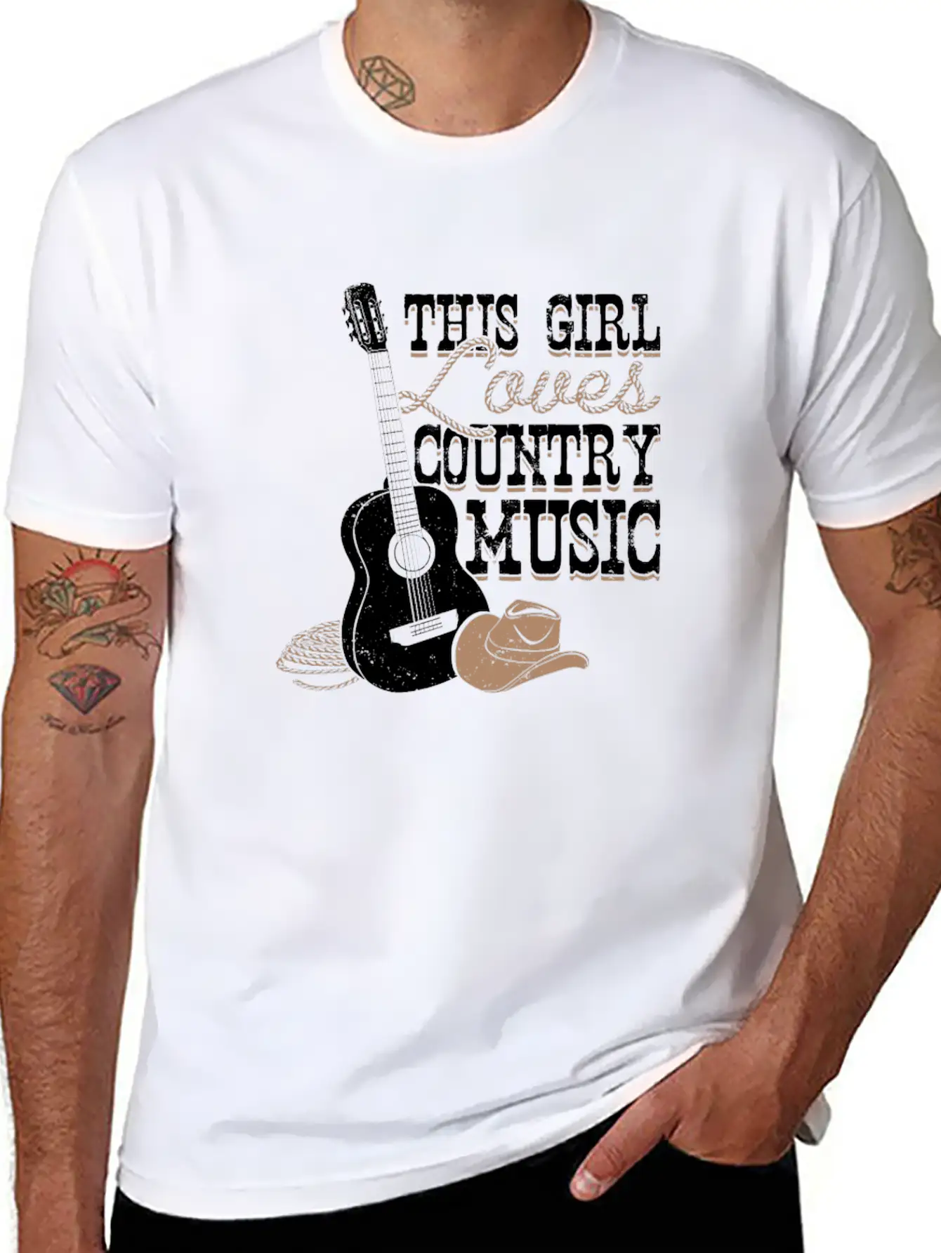 This Girl Loves Country Music Modern Fit Casual T-Shirt – Clean And Versatile Design