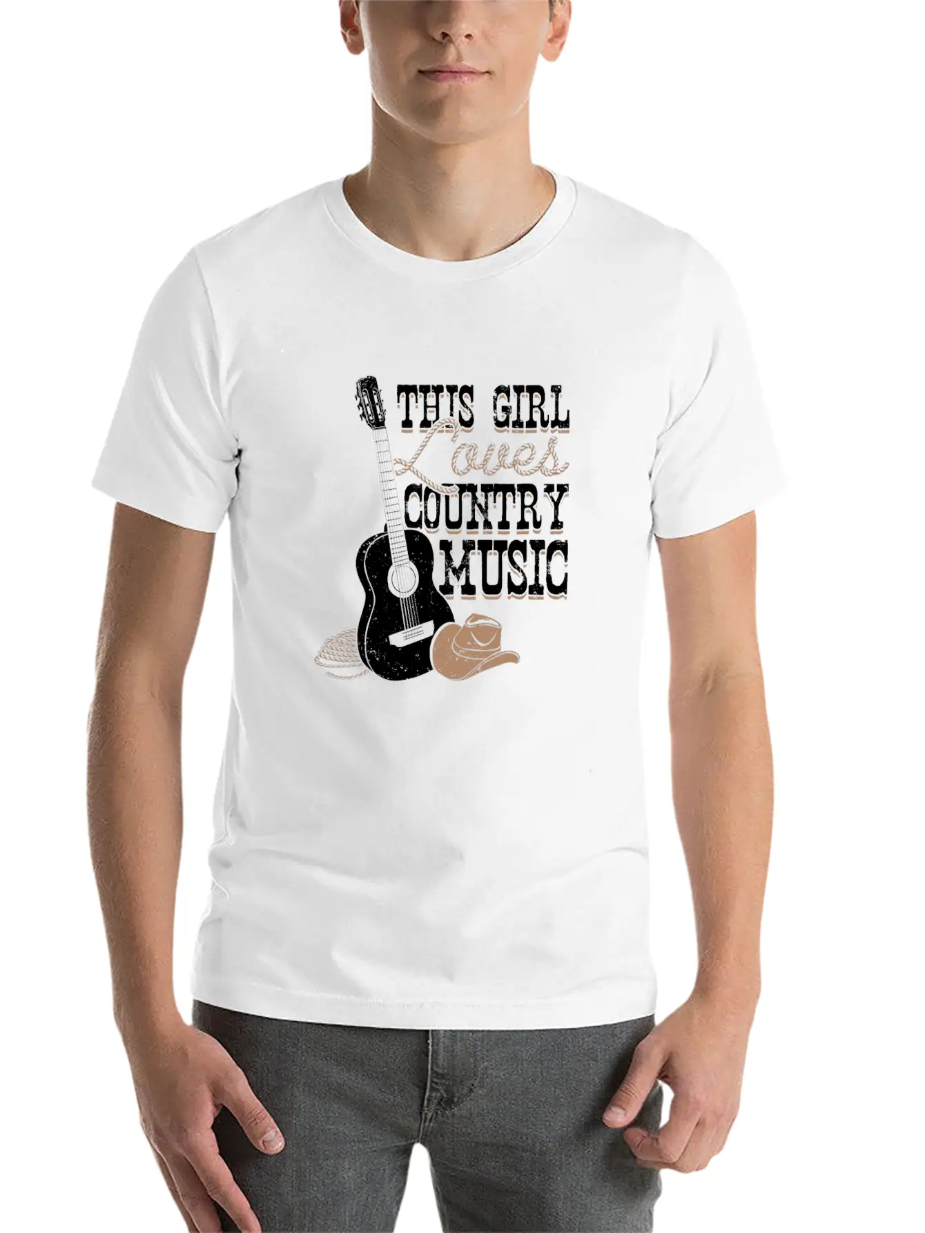 This Girl Loves Country Music Modern Fit Casual T-Shirt – Clean And Versatile Design