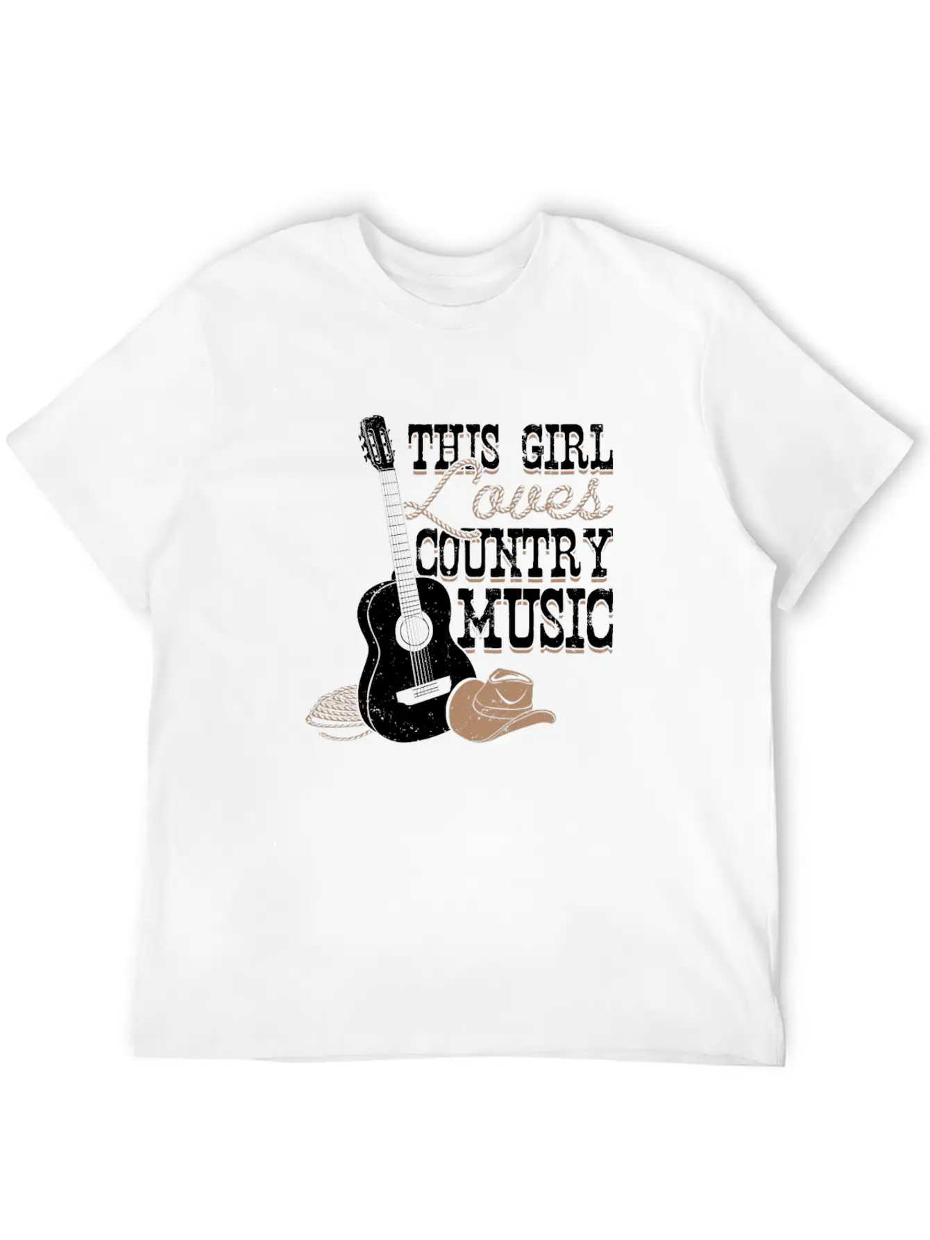 This Girl Loves Country Music Modern Fit Casual T-Shirt – Clean And Versatile Design