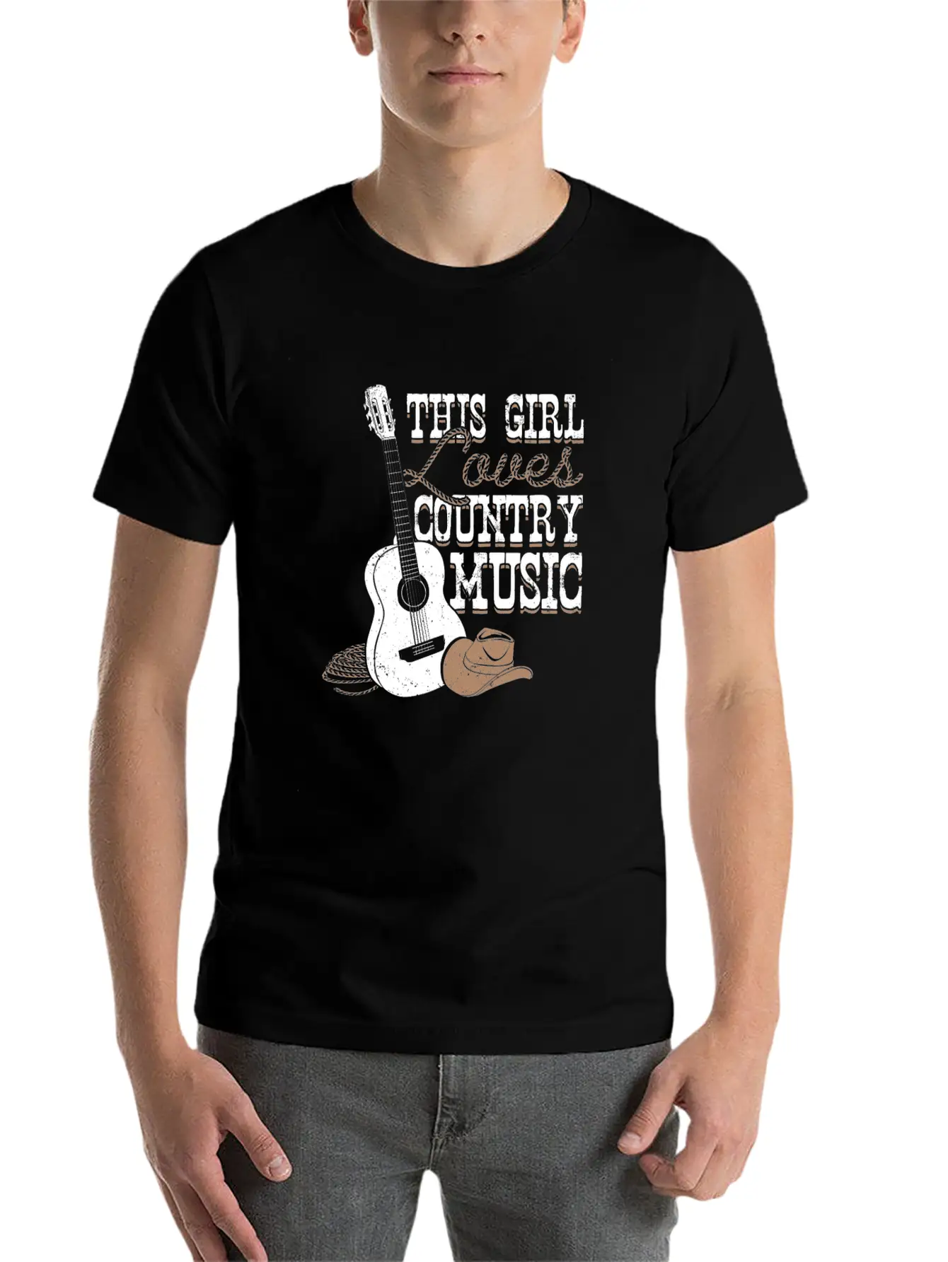 This Girl Loves Country Music Modern Fit Casual T-Shirt – Clean And Versatile Design