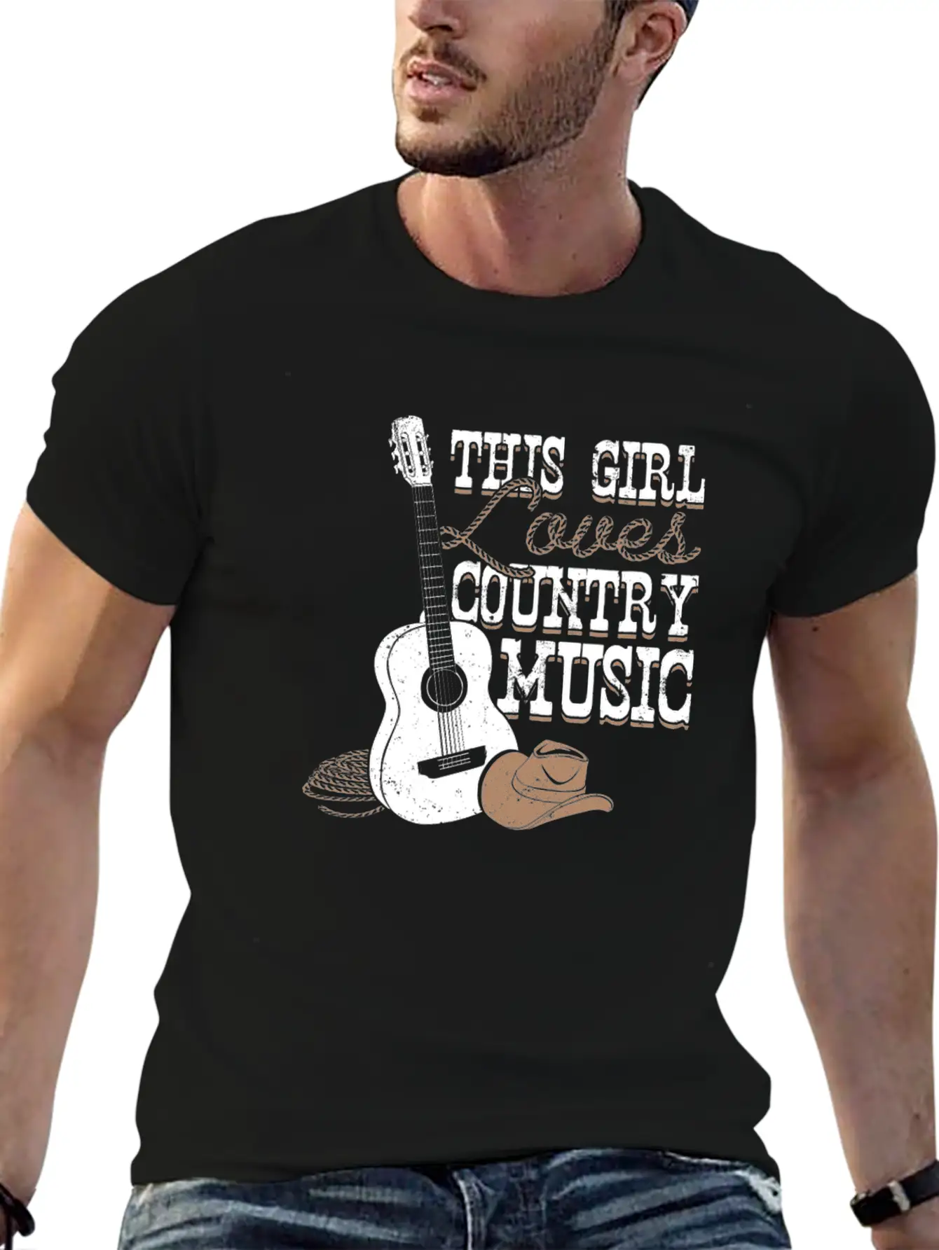 This Girl Loves Country Music Modern Fit Casual T-Shirt – Clean And Versatile Design