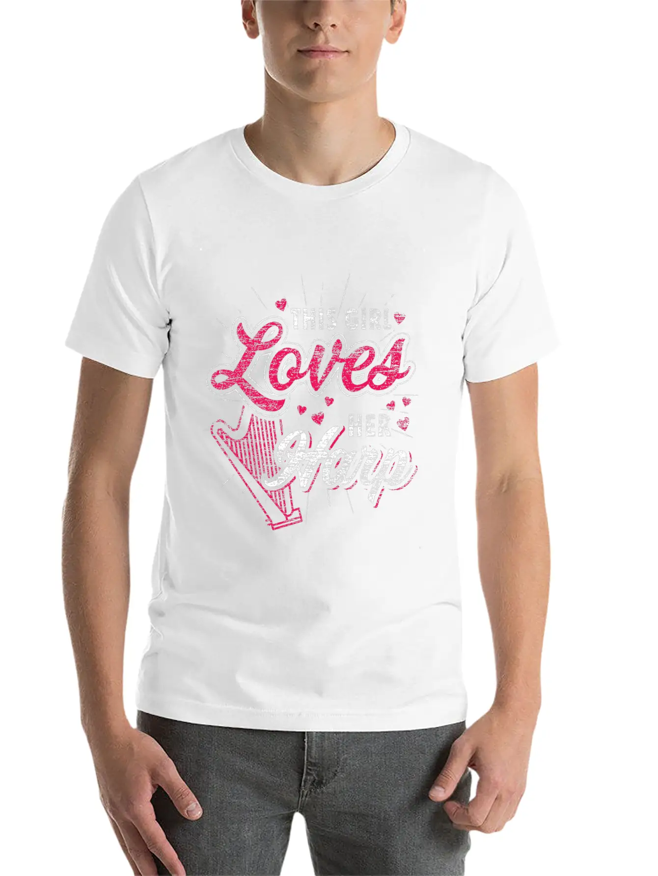 This Girl Loves Her Harp Unisex Casual T-Shirt – Clean Design For Daily Comfort