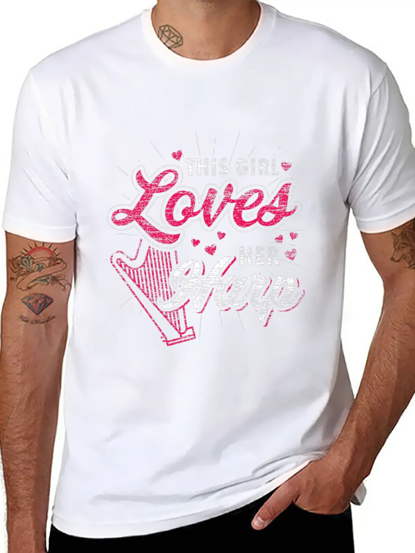 This Girl Loves Her Harp Unisex Casual T-Shirt – Clean Design For Daily Comfort
