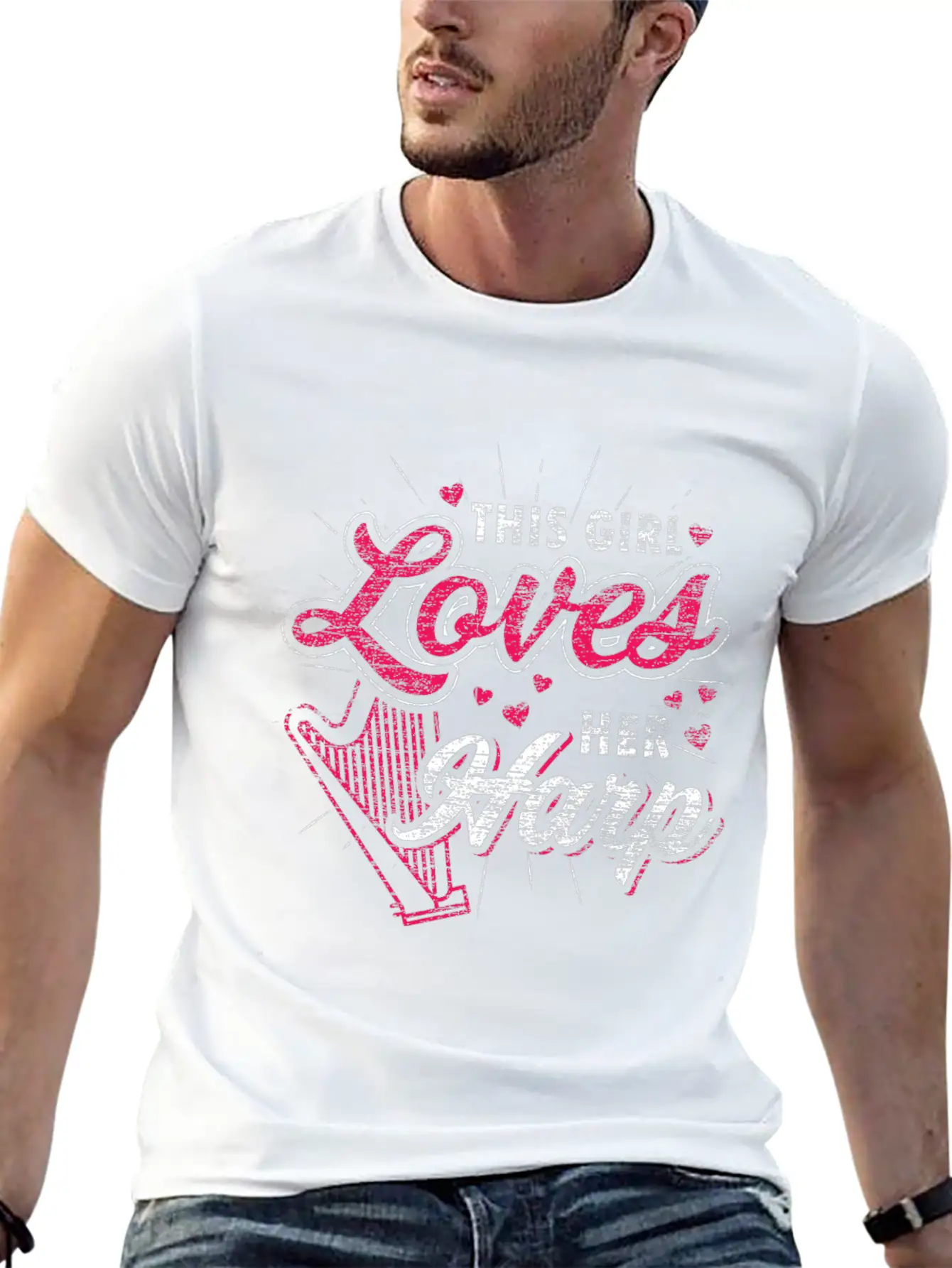 This Girl Loves Her Harp Unisex Casual T-Shirt – Clean Design For Daily Comfort
