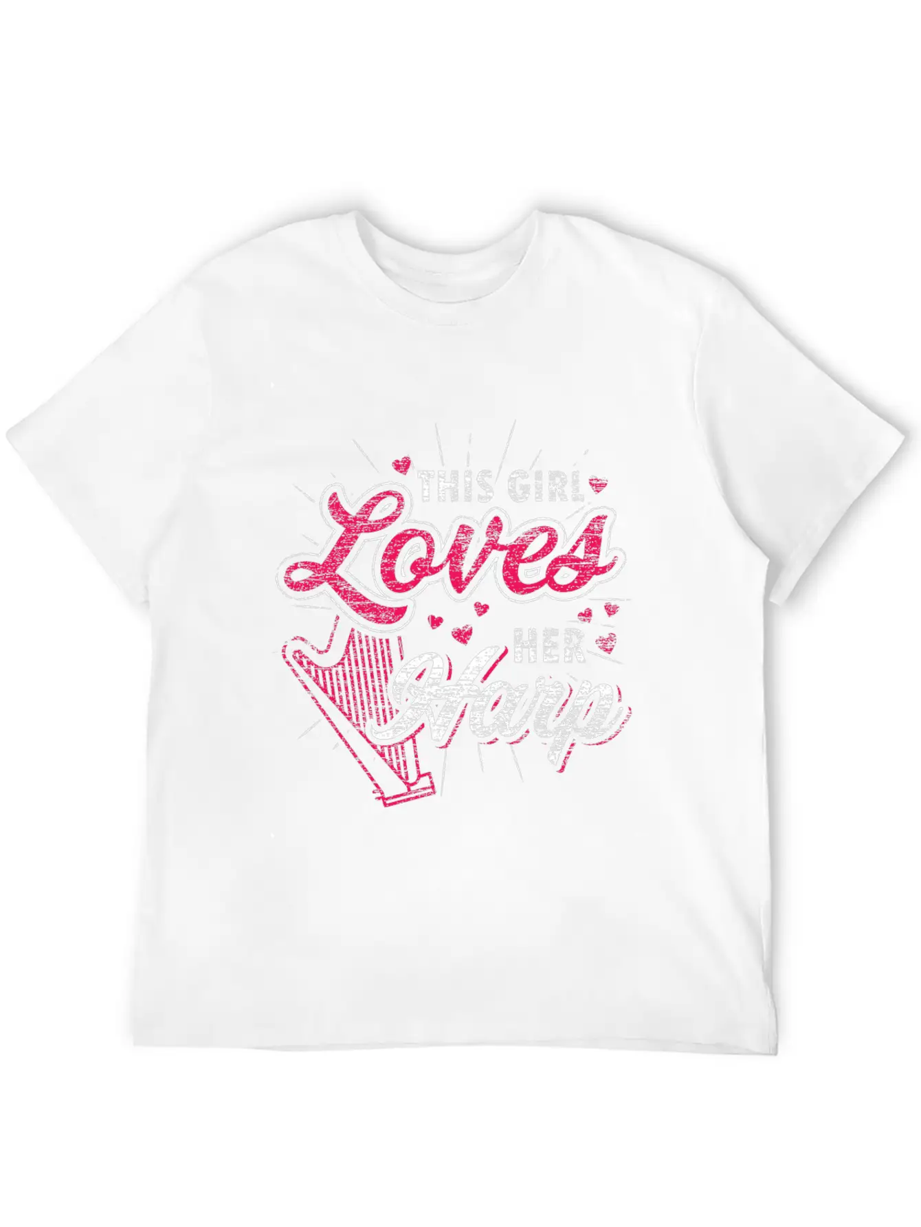 This Girl Loves Her Harp Unisex Casual T-Shirt – Clean Design For Daily Comfort
