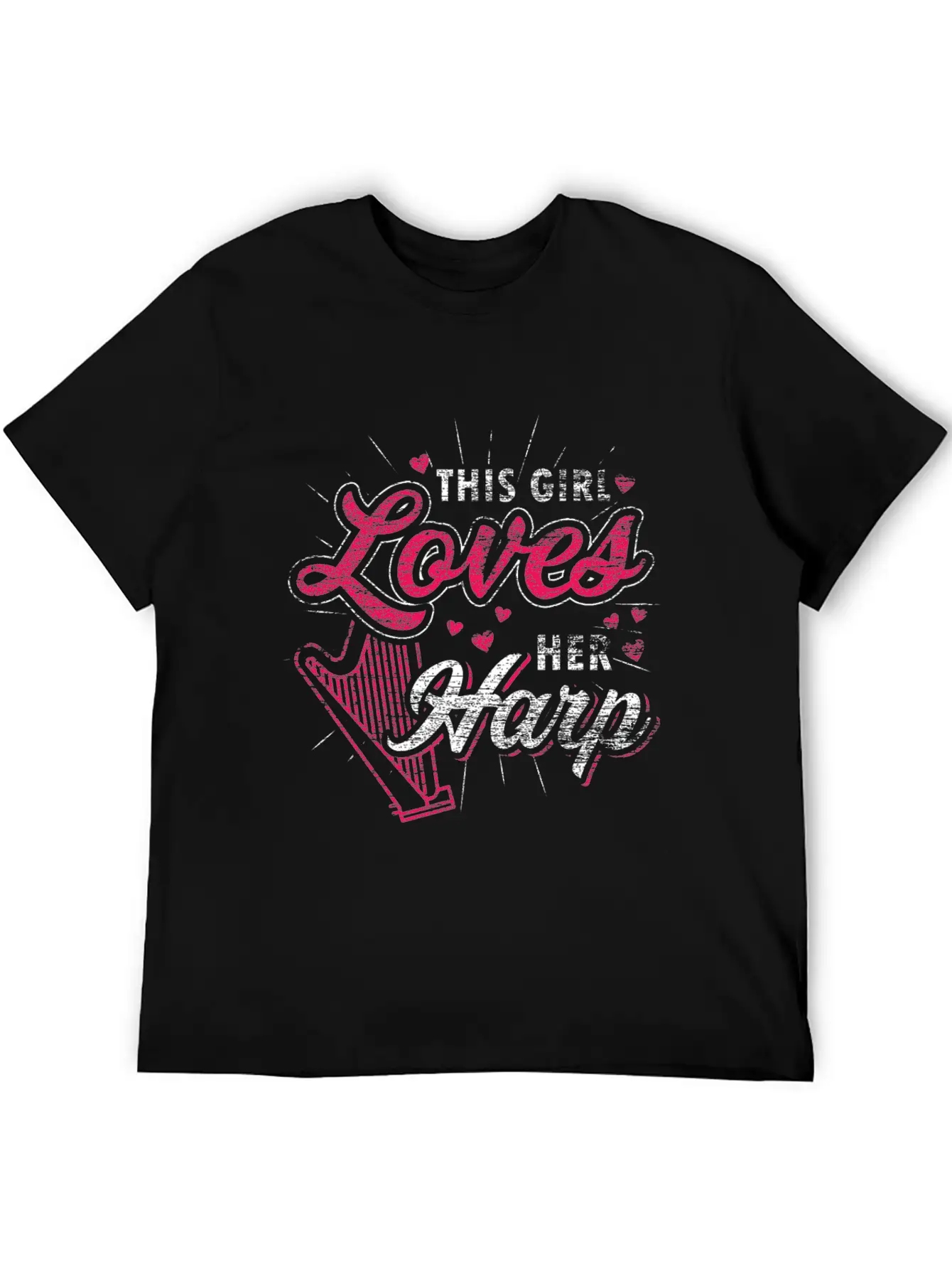 This Girl Loves Her Harp Unisex Casual T-Shirt – Clean Design For Daily Comfort