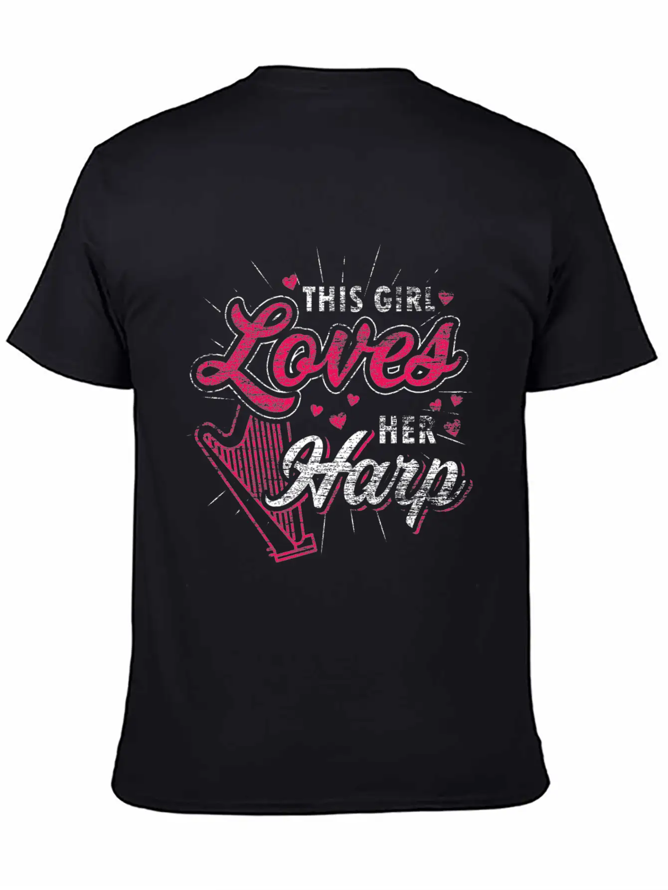 This Girl Loves Her Harp Unisex Casual T-Shirt – Clean Design For Daily Comfort