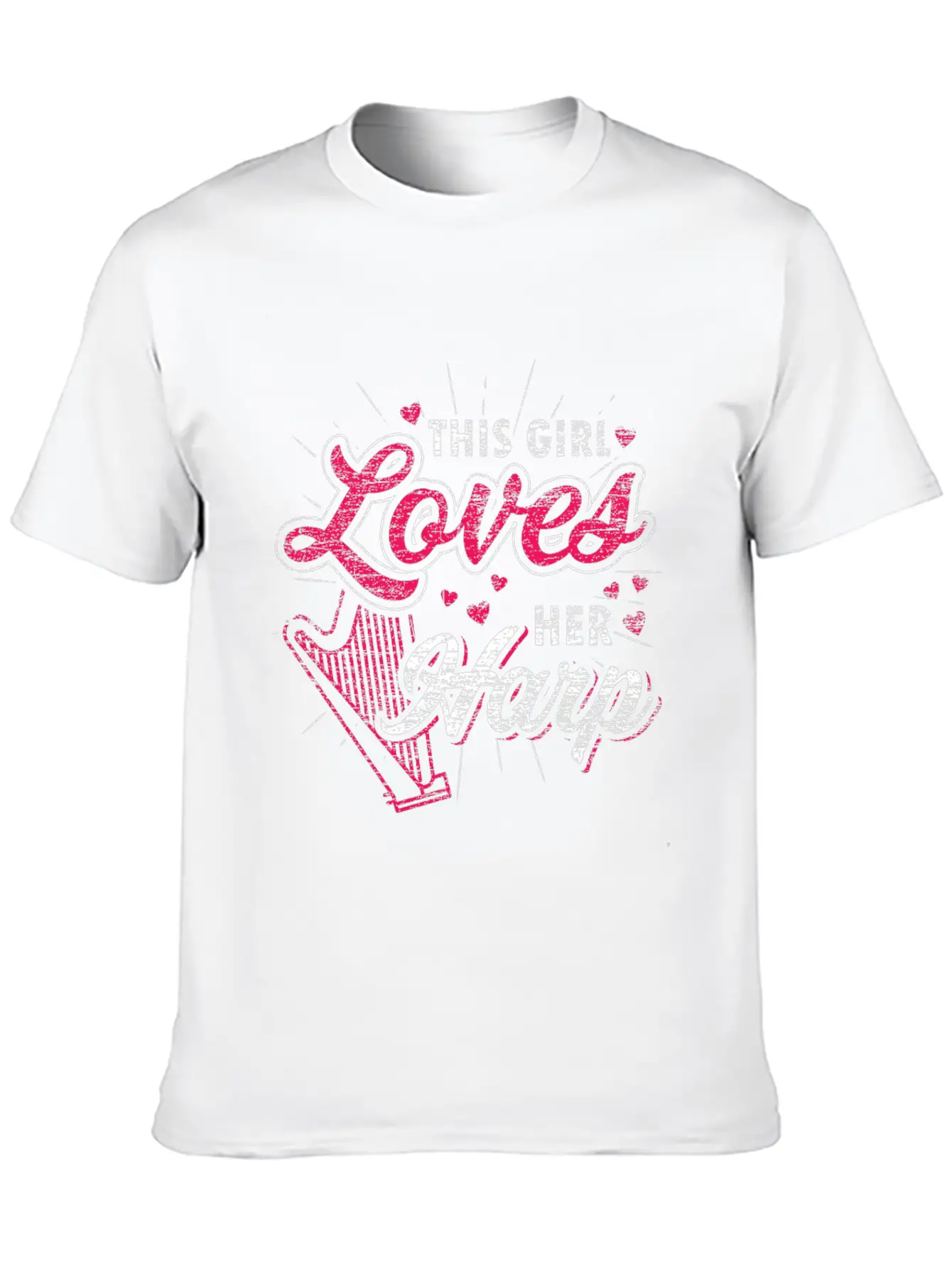 This Girl Loves Her Harp Unisex Casual T-Shirt – Clean Design For Daily Comfort