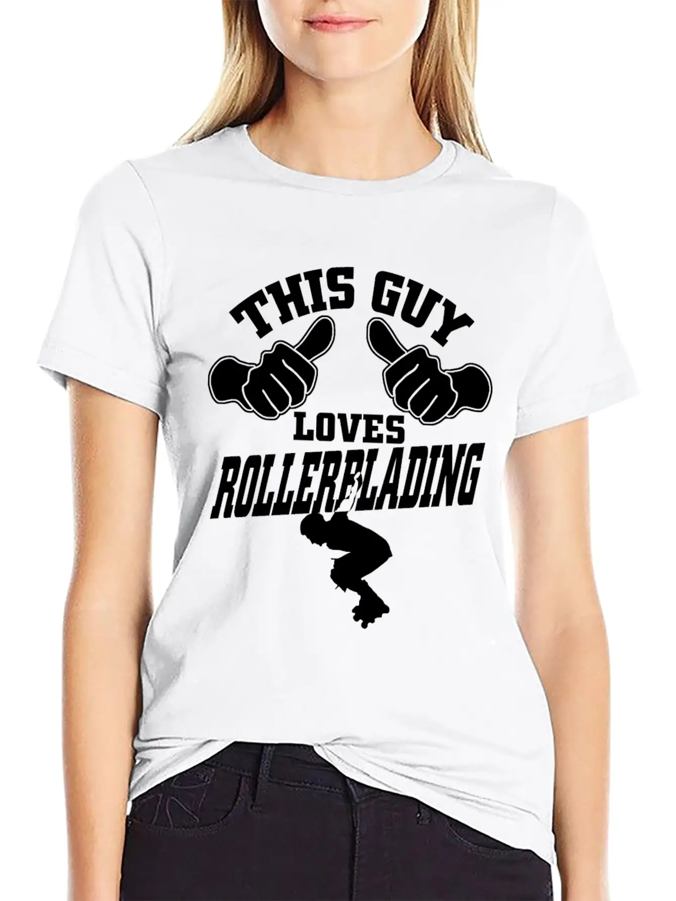 This Guy Loves Rollerblading Stylish Everyday T-Shirt – Unisex Basic Cotton Tee
