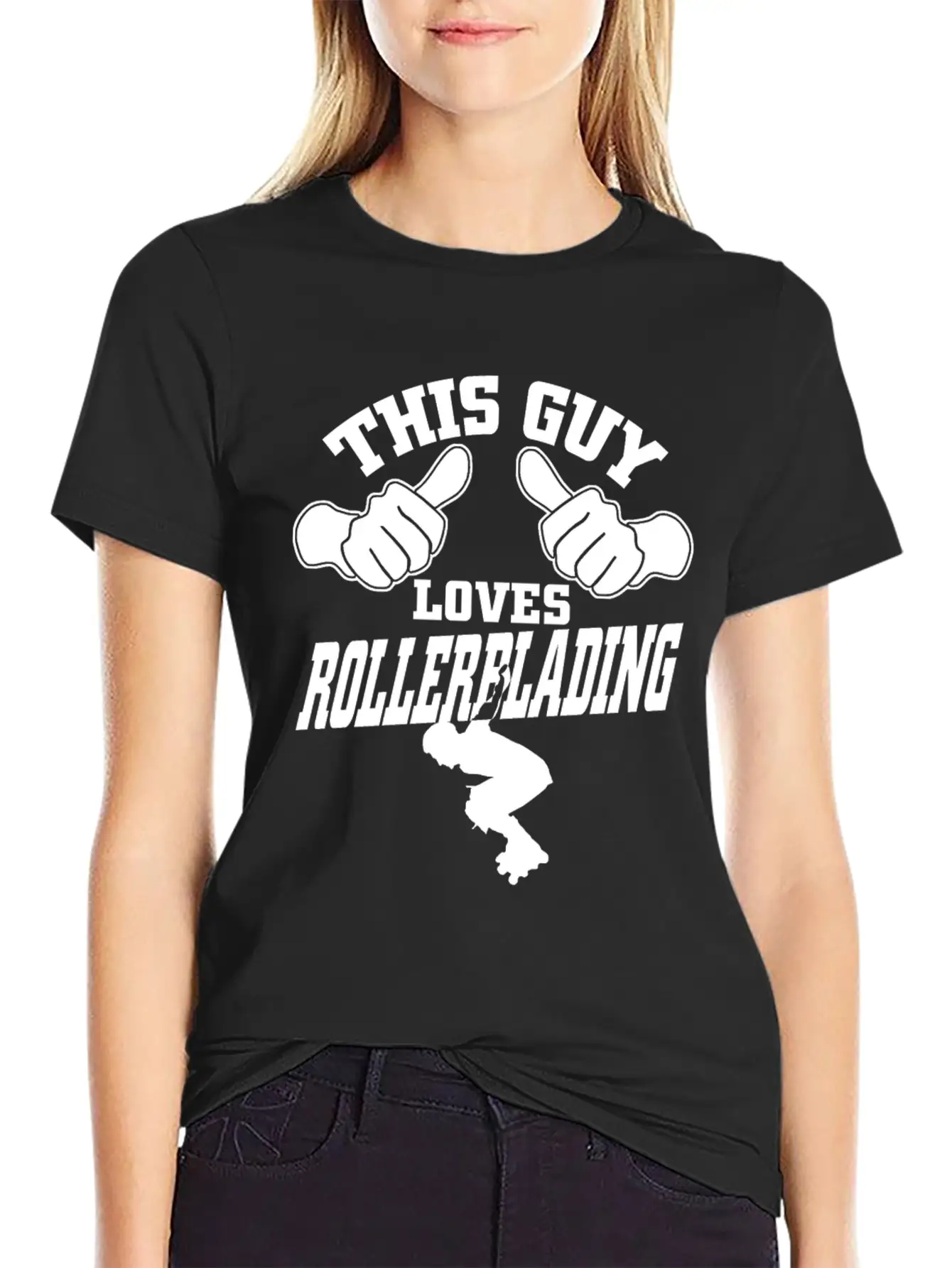 This Guy Loves Rollerblading Stylish Everyday T-Shirt – Unisex Basic Cotton Tee