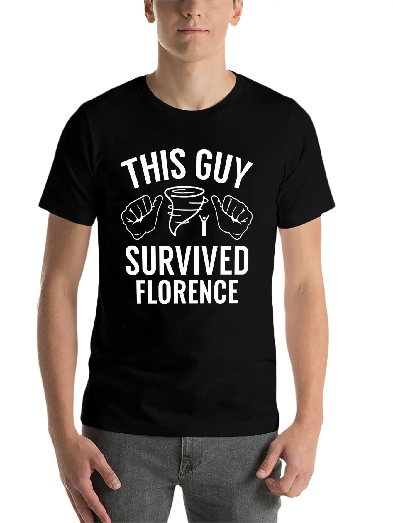This Guy Survived Florence Unisex Casual T-Shirt – Clean Design For Daily Comfort