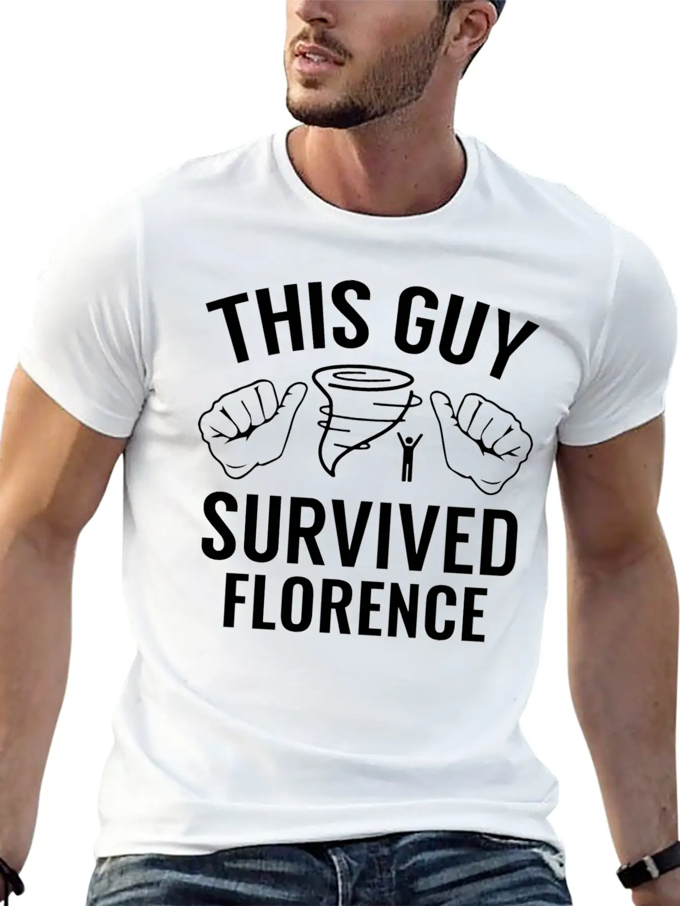 This Guy Survived Florence Unisex Casual T-Shirt – Clean Design For Daily Comfort