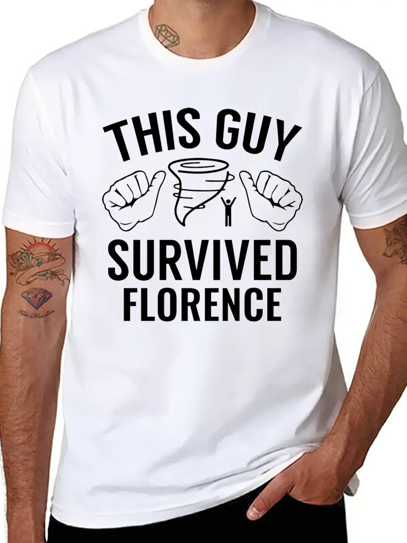This Guy Survived Florence Unisex Casual T-Shirt – Clean Design For Daily Comfort