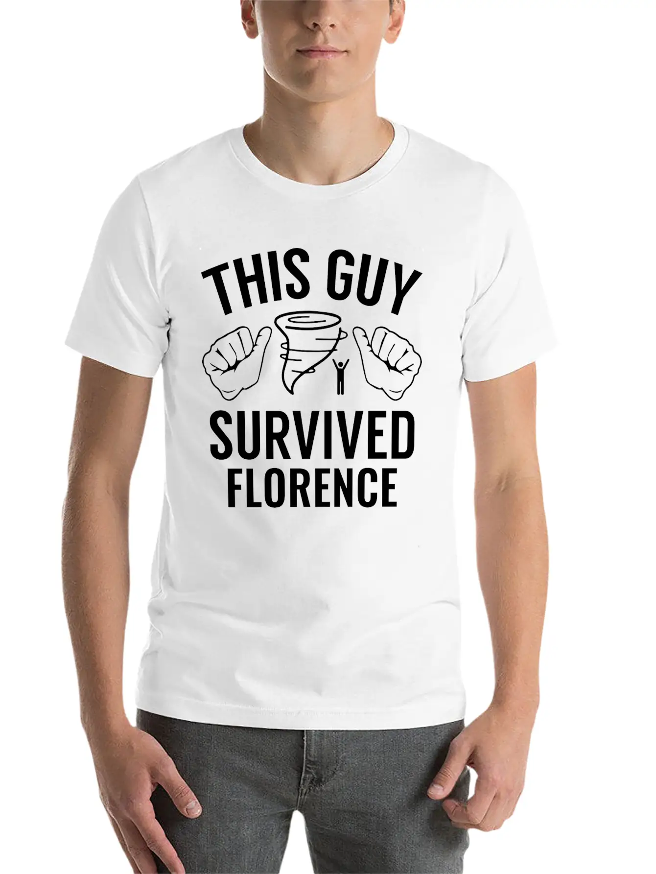 This Guy Survived Florence Unisex Casual T-Shirt – Clean Design For Daily Comfort
