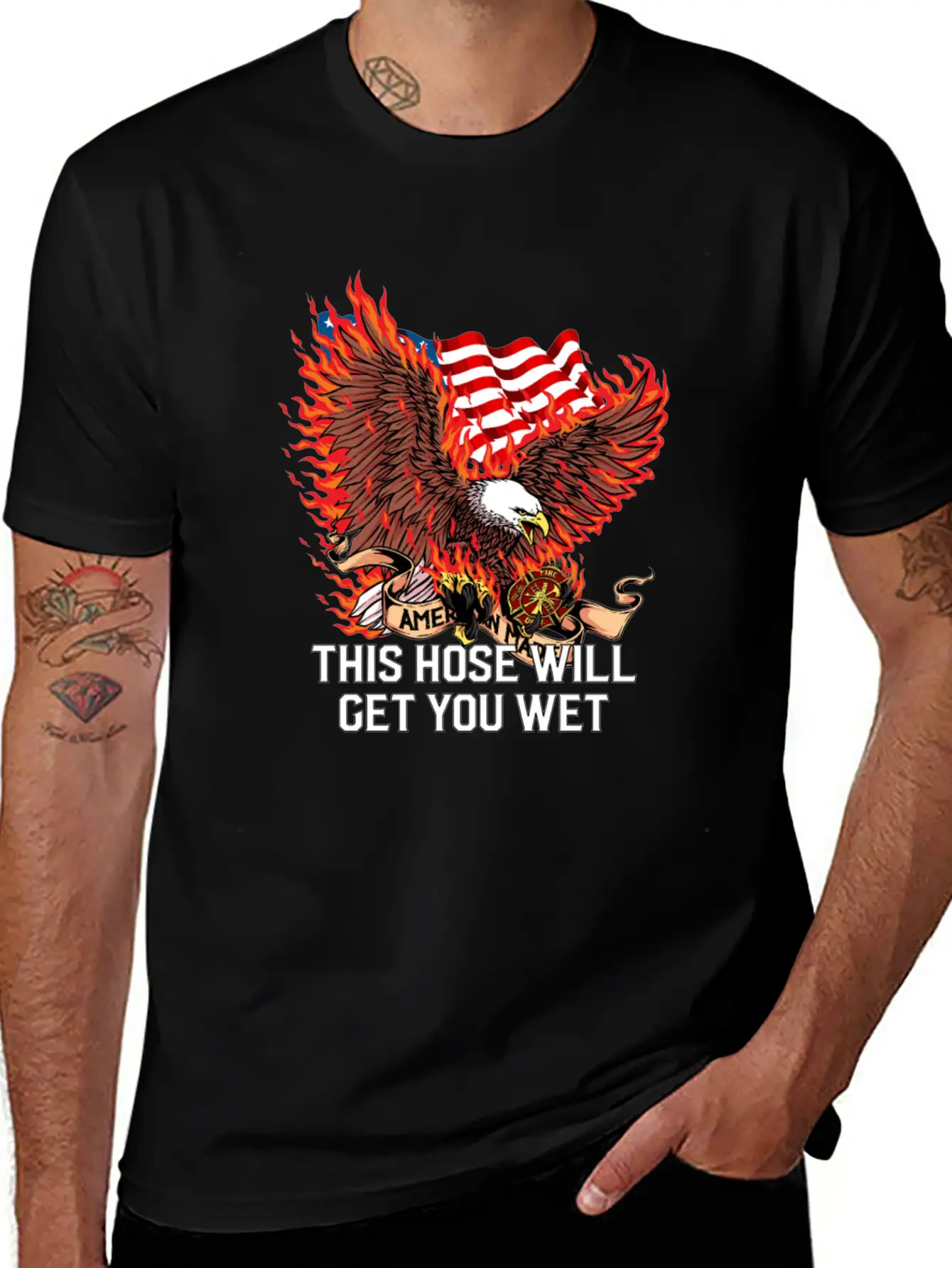 This Hose Will Get You Wet Funny Firefighter Humor Lightweight Cotton T-Shirt – Daily Comfort Graphic Shirt