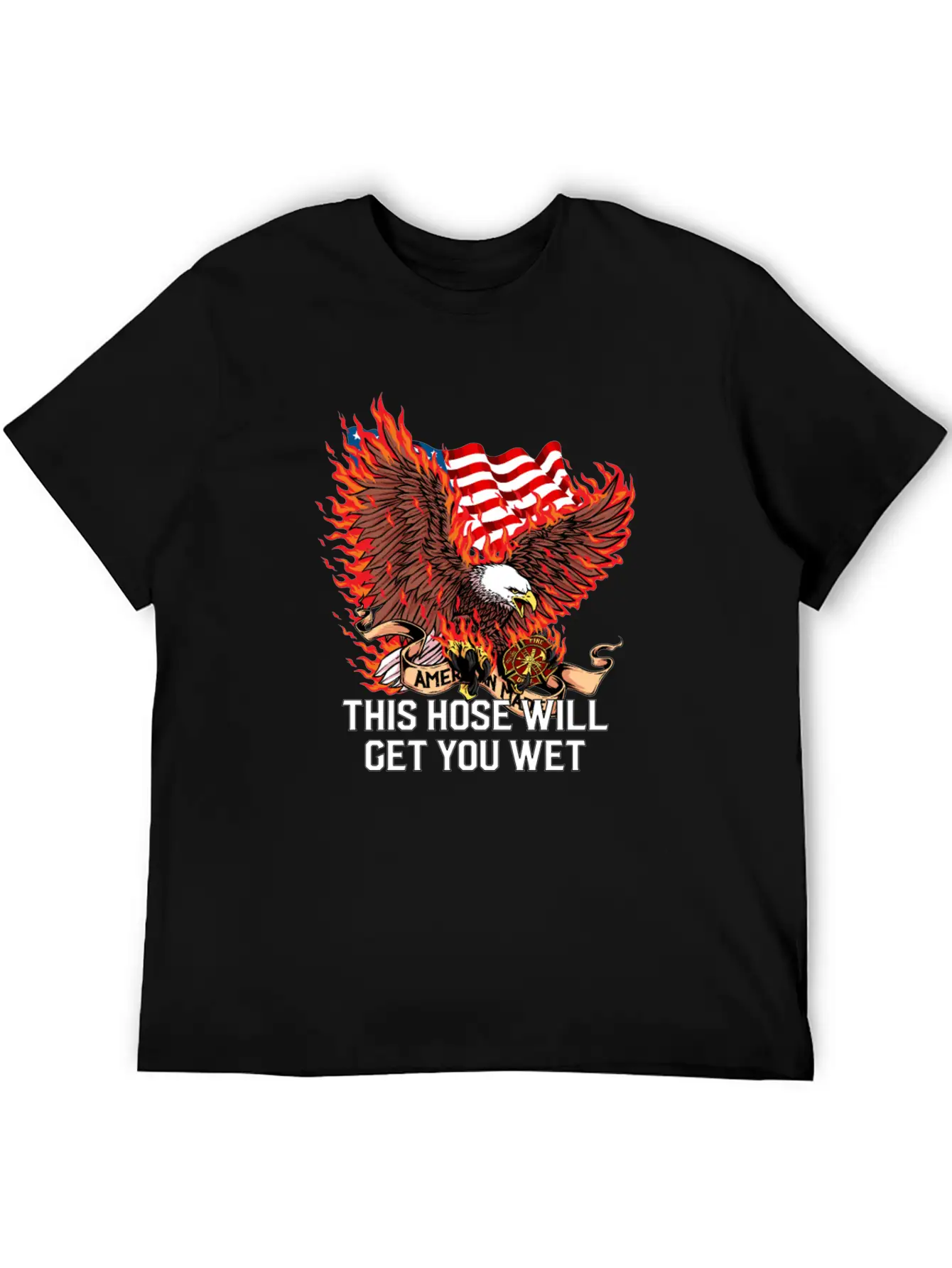 This Hose Will Get You Wet Funny Firefighter Humor Lightweight Cotton T-Shirt – Daily Comfort Graphic Shirt
