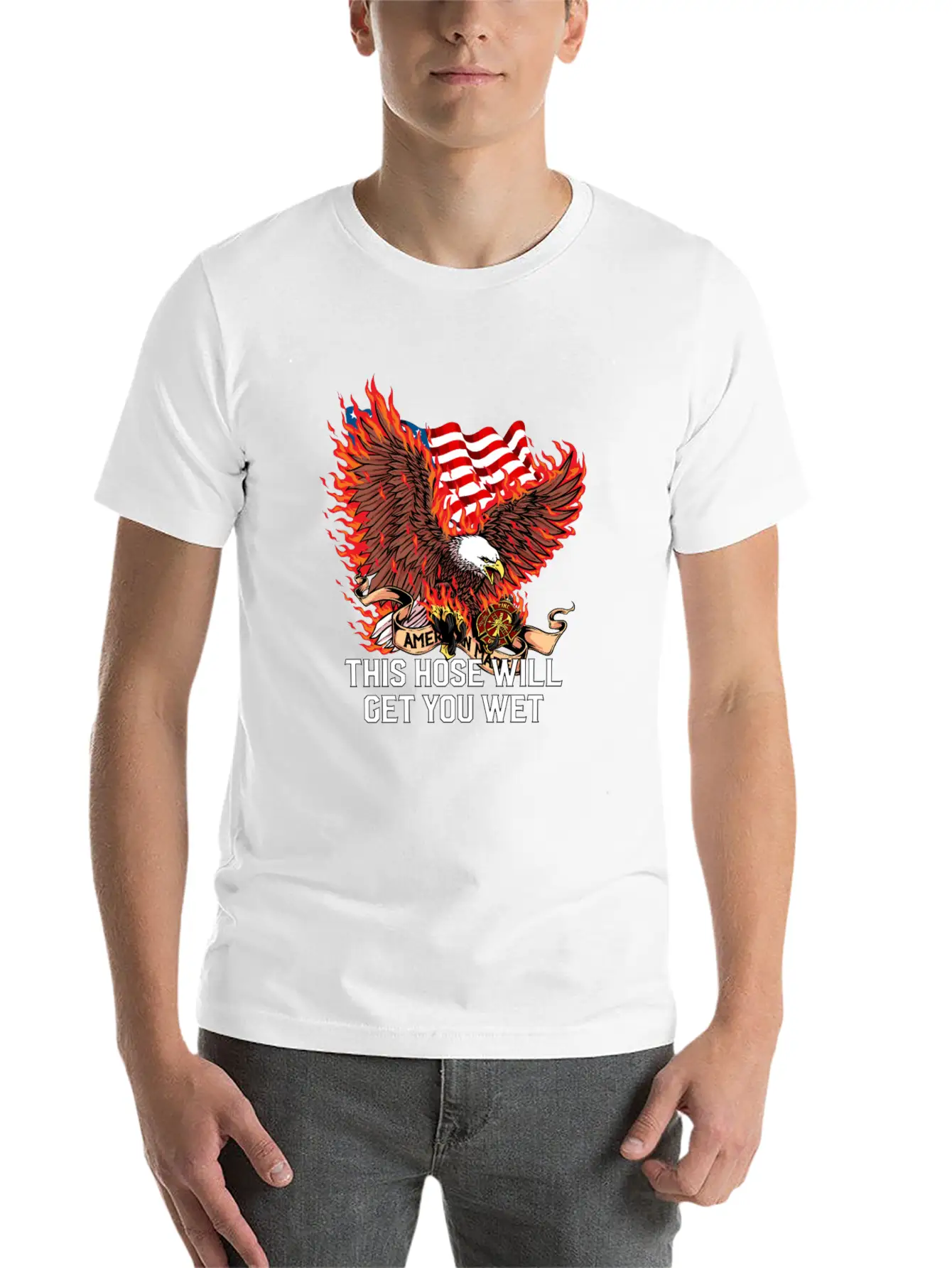This Hose Will Get You Wet Funny Firefighter Humor Lightweight Cotton T-Shirt – Daily Comfort Graphic Shirt