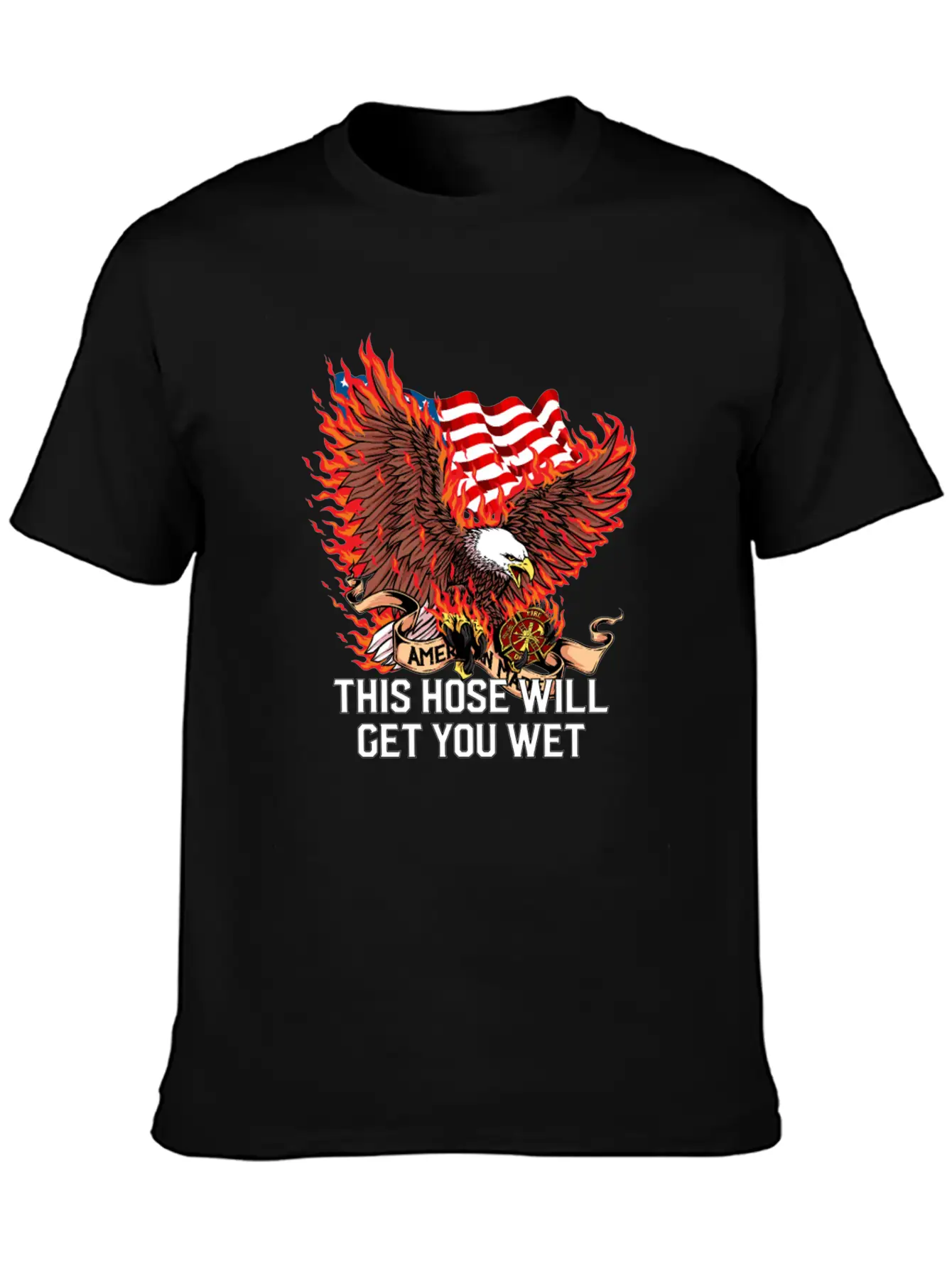 This Hose Will Get You Wet Funny Firefighter Humor Lightweight Cotton T-Shirt – Daily Comfort Graphic Shirt