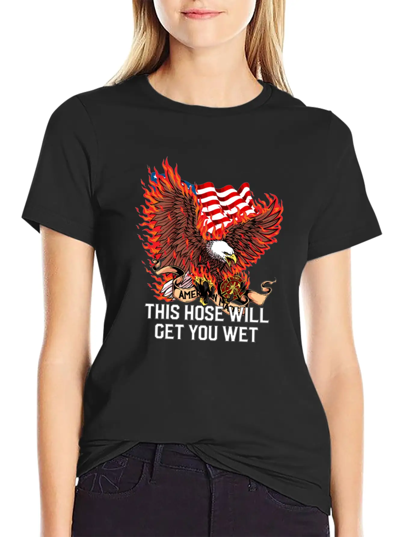 This Hose Will Get You Wet Funny Firefighter Humor Lightweight Cotton T-Shirt – Daily Comfort Graphic Shirt