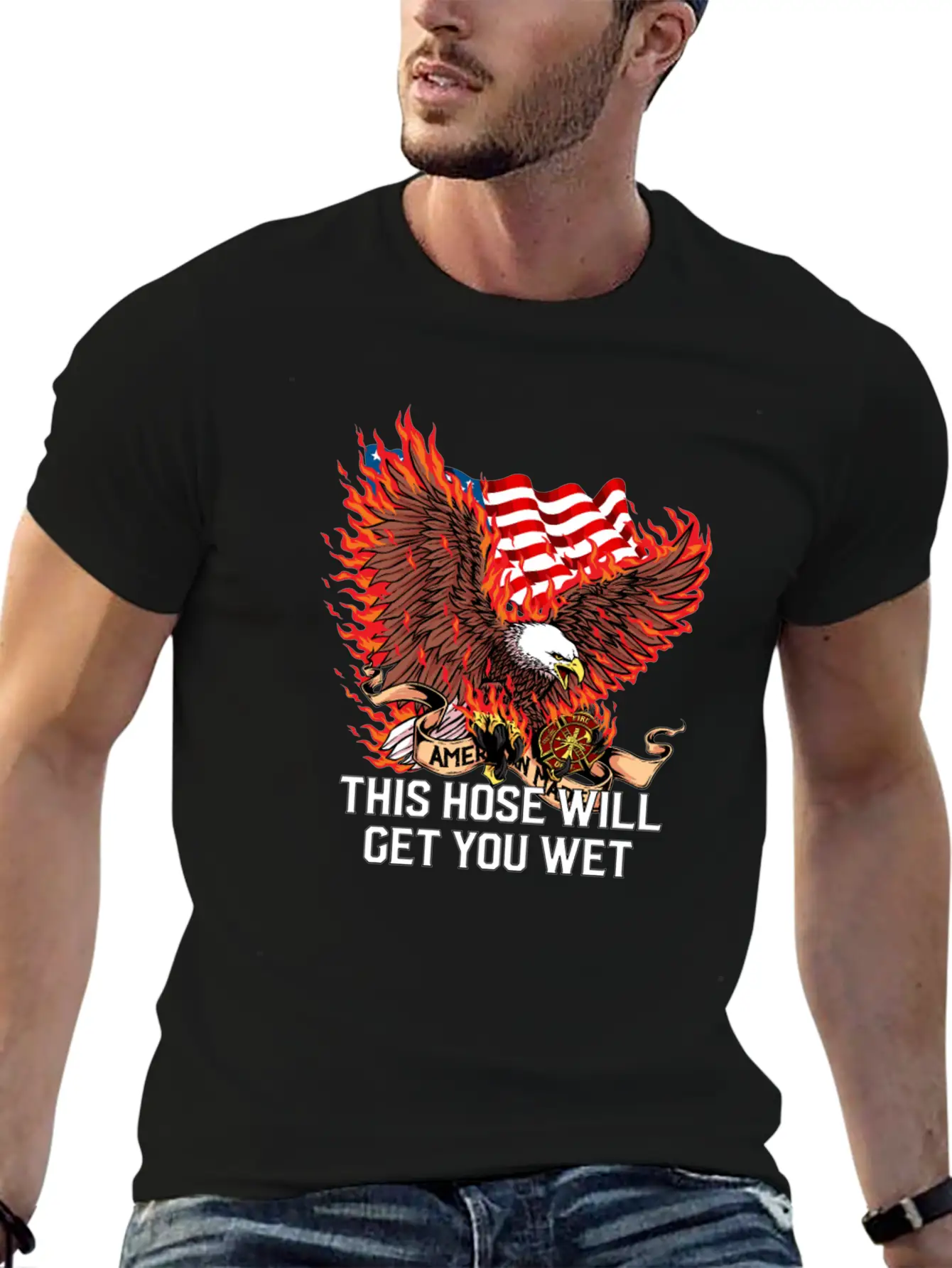 This Hose Will Get You Wet Funny Firefighter Humor Lightweight Cotton T-Shirt – Daily Comfort Graphic Shirt