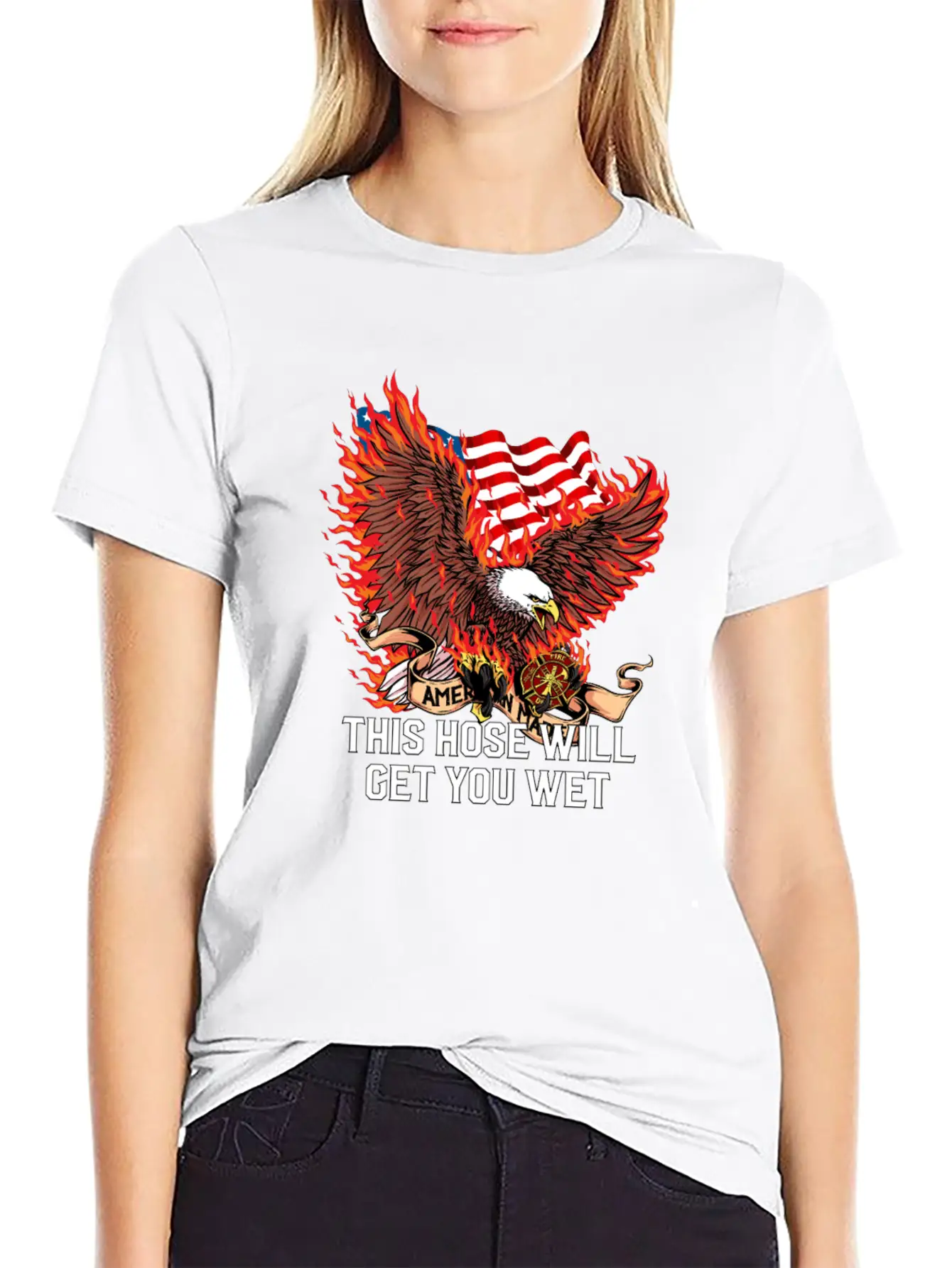 This Hose Will Get You Wet Funny Firefighter Humor Lightweight Cotton T-Shirt – Daily Comfort Graphic Shirt