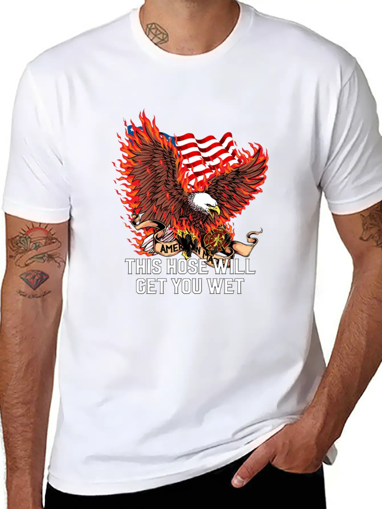 This Hose Will Get You Wet Funny Firefighter Humor Lightweight Cotton T-Shirt – Daily Comfort Graphic Shirt