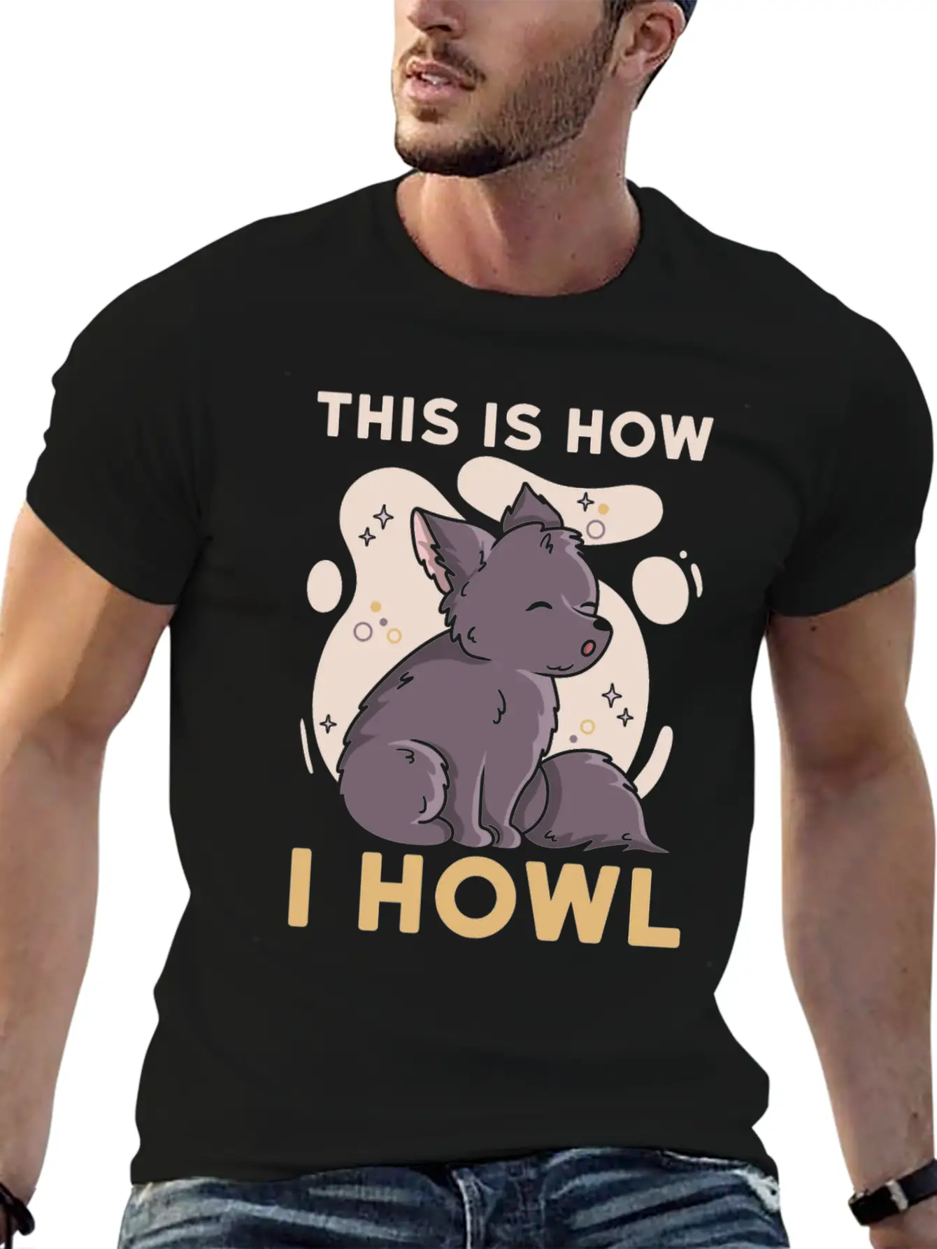 This Is How I Howl Quote For A Wolf Expert Unisex Casual T-Shirt – Clean Design For Daily Comfort