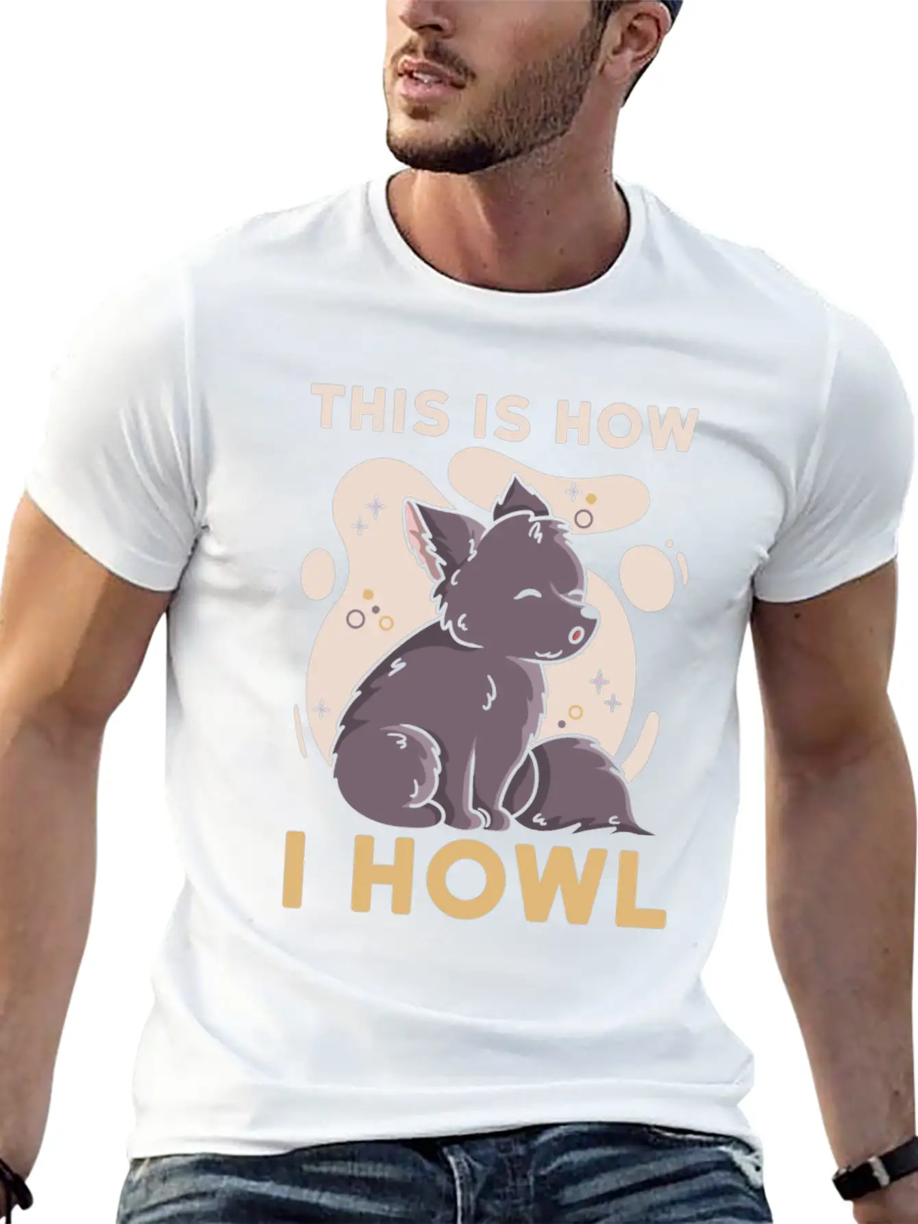 This Is How I Howl Quote For A Wolf Expert Unisex Casual T-Shirt – Clean Design For Daily Comfort