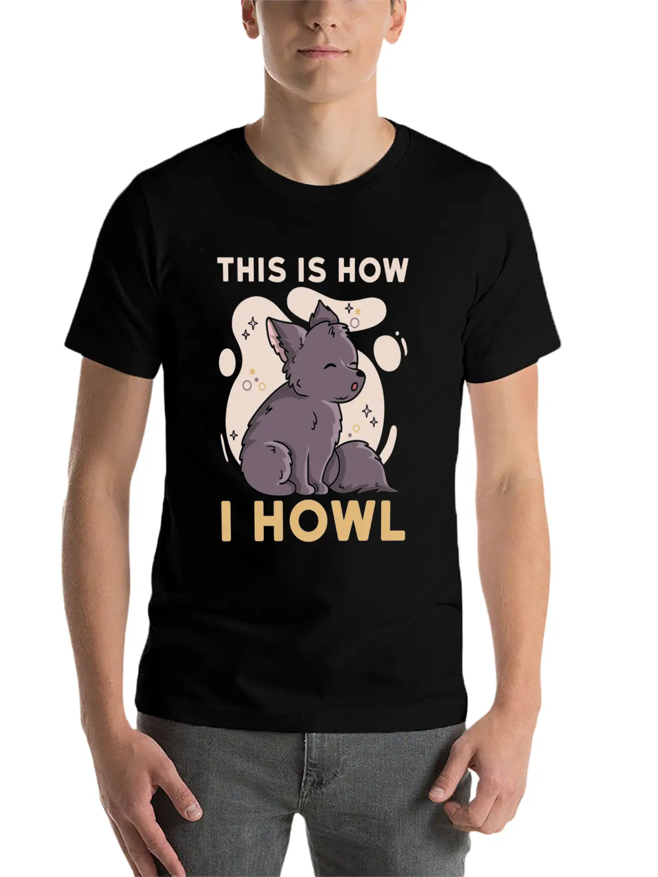 This Is How I Howl Quote For A Wolf Expert Unisex Casual T-Shirt – Clean Design For Daily Comfort