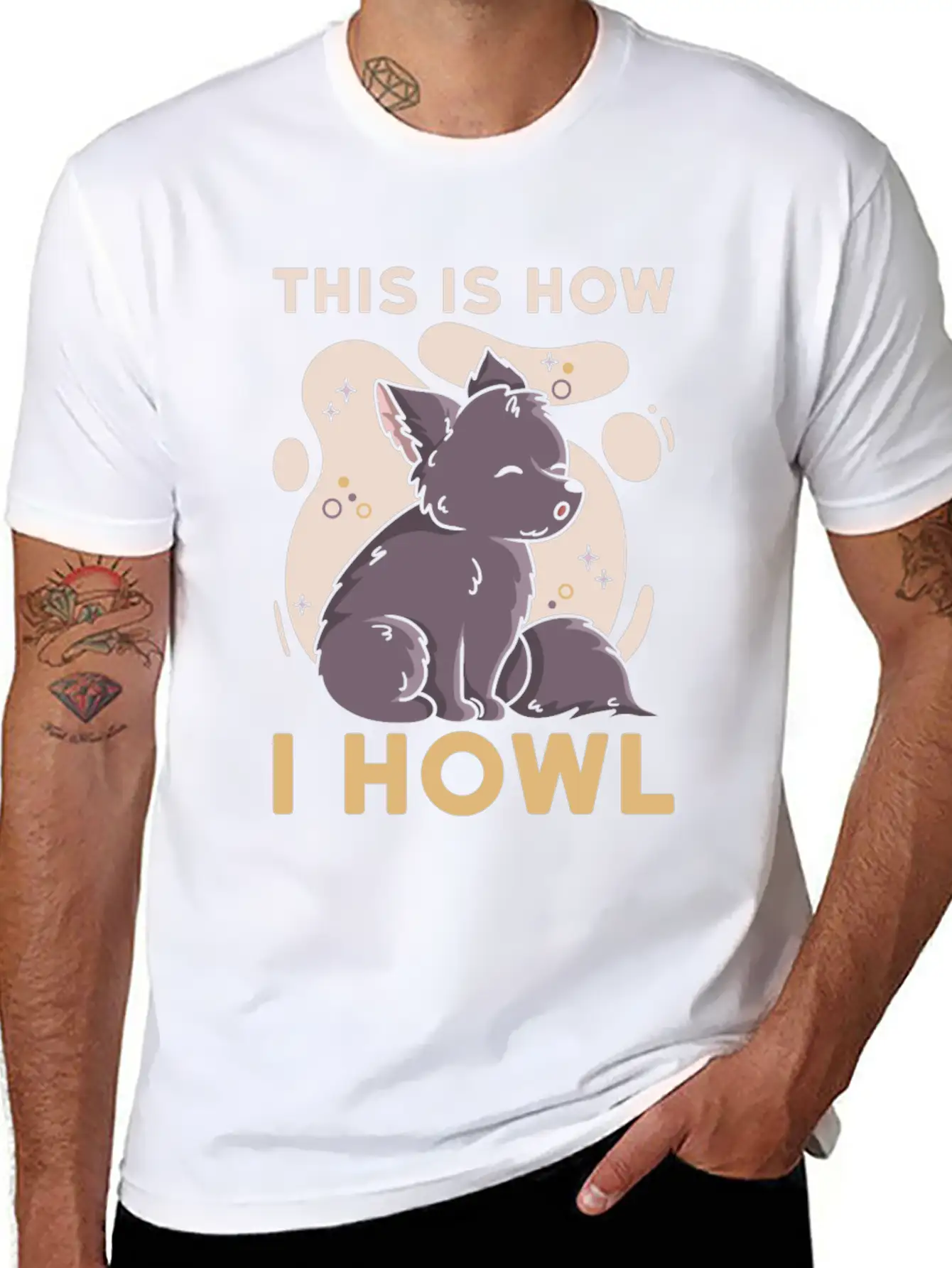 This Is How I Howl Quote For A Wolf Expert Unisex Casual T-Shirt – Clean Design For Daily Comfort