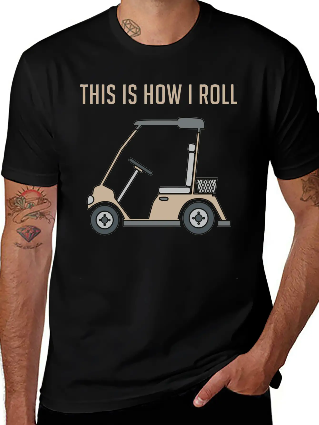 This Is How I Roll Golf Cart Funny Golfers Unisex Casual T-Shirt ��� Clean Design For Daily Comfort