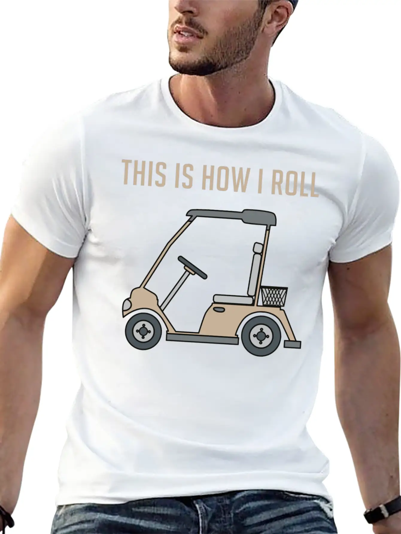 This Is How I Roll Golf Cart Funny Golfers Unisex Casual T-Shirt ��� Clean Design For Daily Comfort
