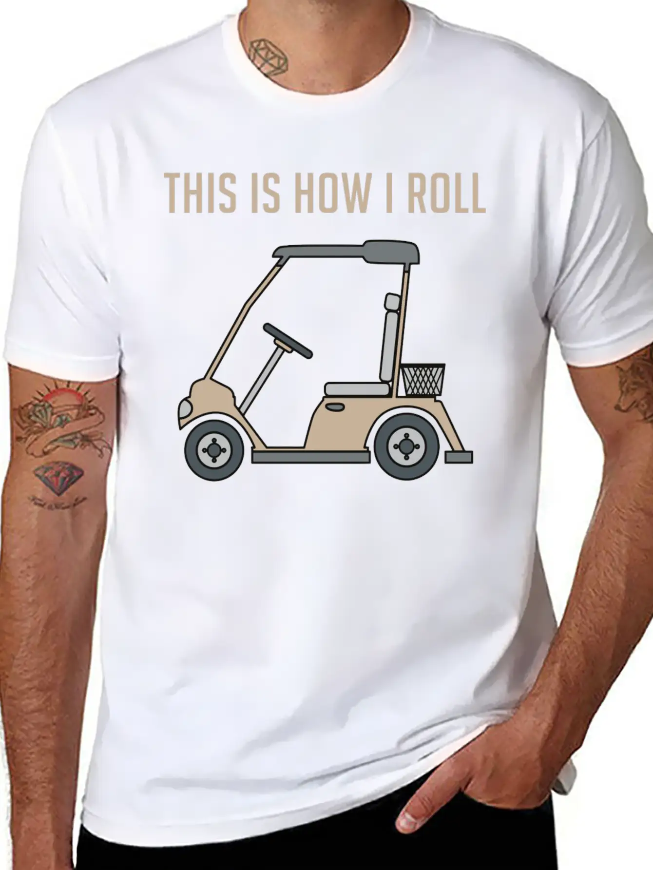 This Is How I Roll Golf Cart Funny Golfers Unisex Casual T-Shirt ��� Clean Design For Daily Comfort