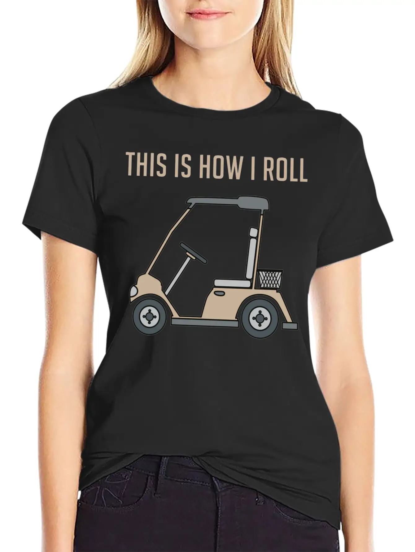 This Is How I Roll Golf Cart Funny Golfers Unisex Casual T-Shirt ��� Clean Design For Daily Comfort