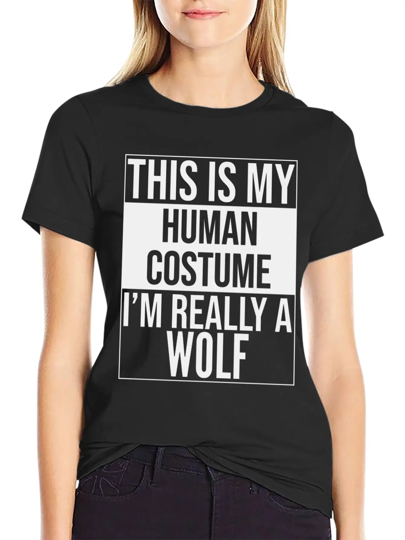 This Is My Human Costume Im A Wolf Modern Fit Casual T-Shirt – Clean And Versatile Design