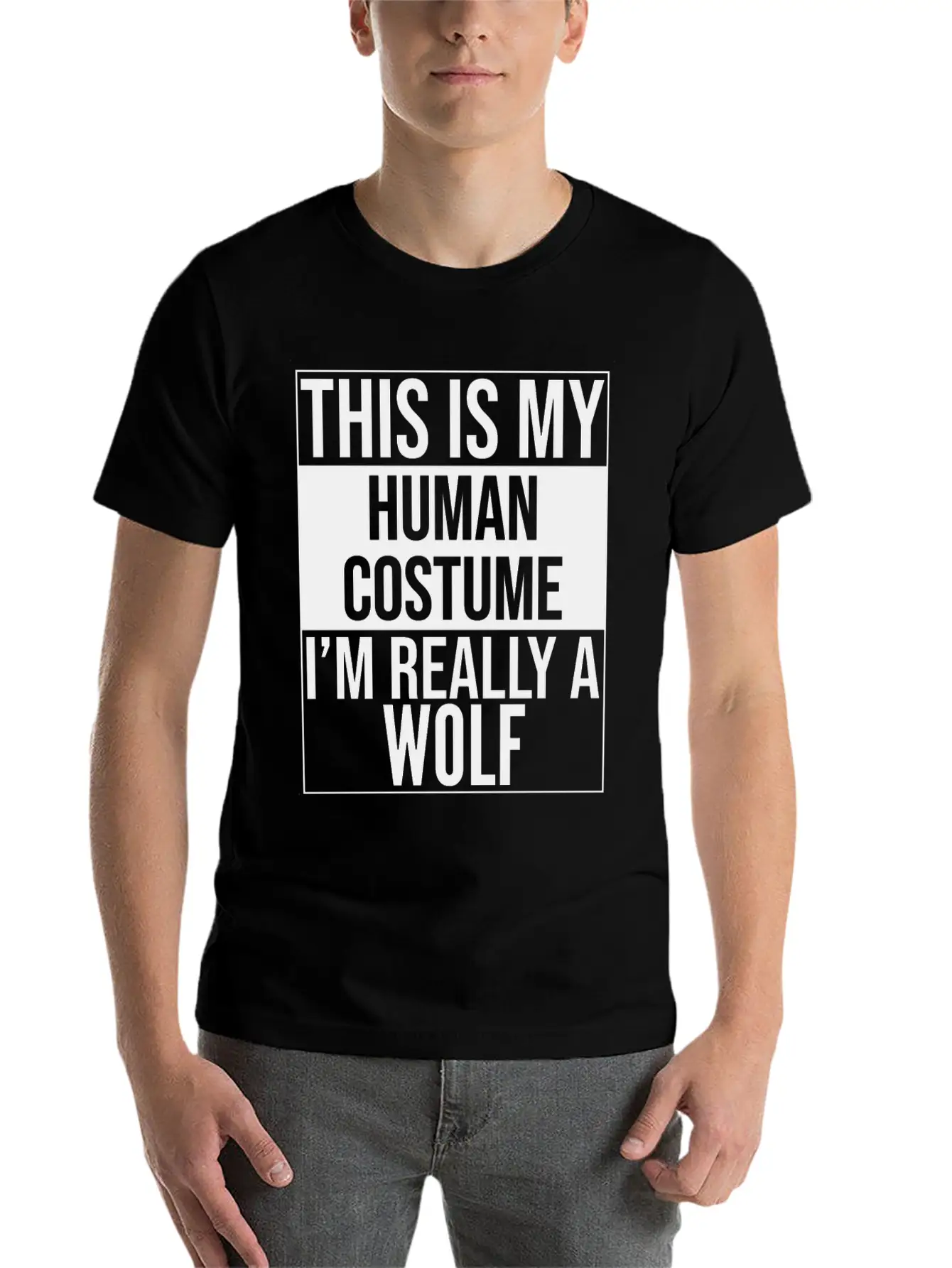 This Is My Human Costume Im A Wolf Modern Fit Casual T-Shirt – Clean And Versatile Design