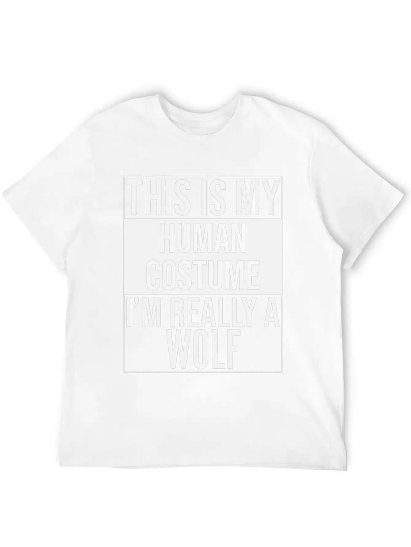 This Is My Human Costume Im A Wolf Modern Fit Casual T-Shirt – Clean And Versatile Design