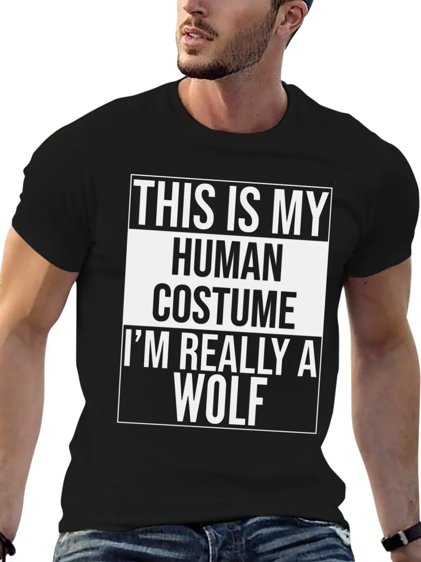 This Is My Human Costume Im A Wolf Modern Fit Casual T-Shirt – Clean And Versatile Design