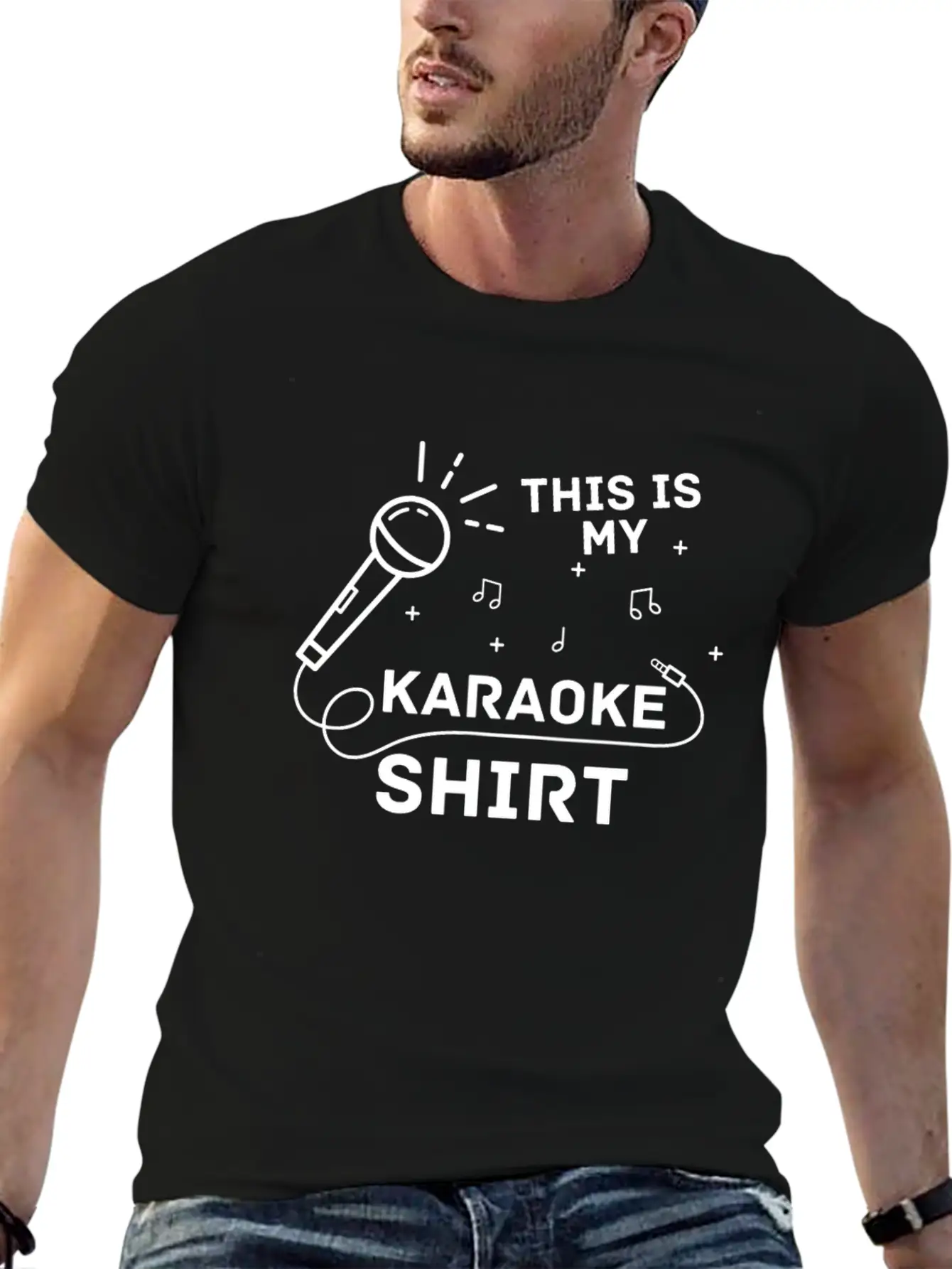 This Is My Karaoke Shirt Singer Microphone Music Lightweight Cotton T-Shirt – Daily Comfort Graphic Shirt