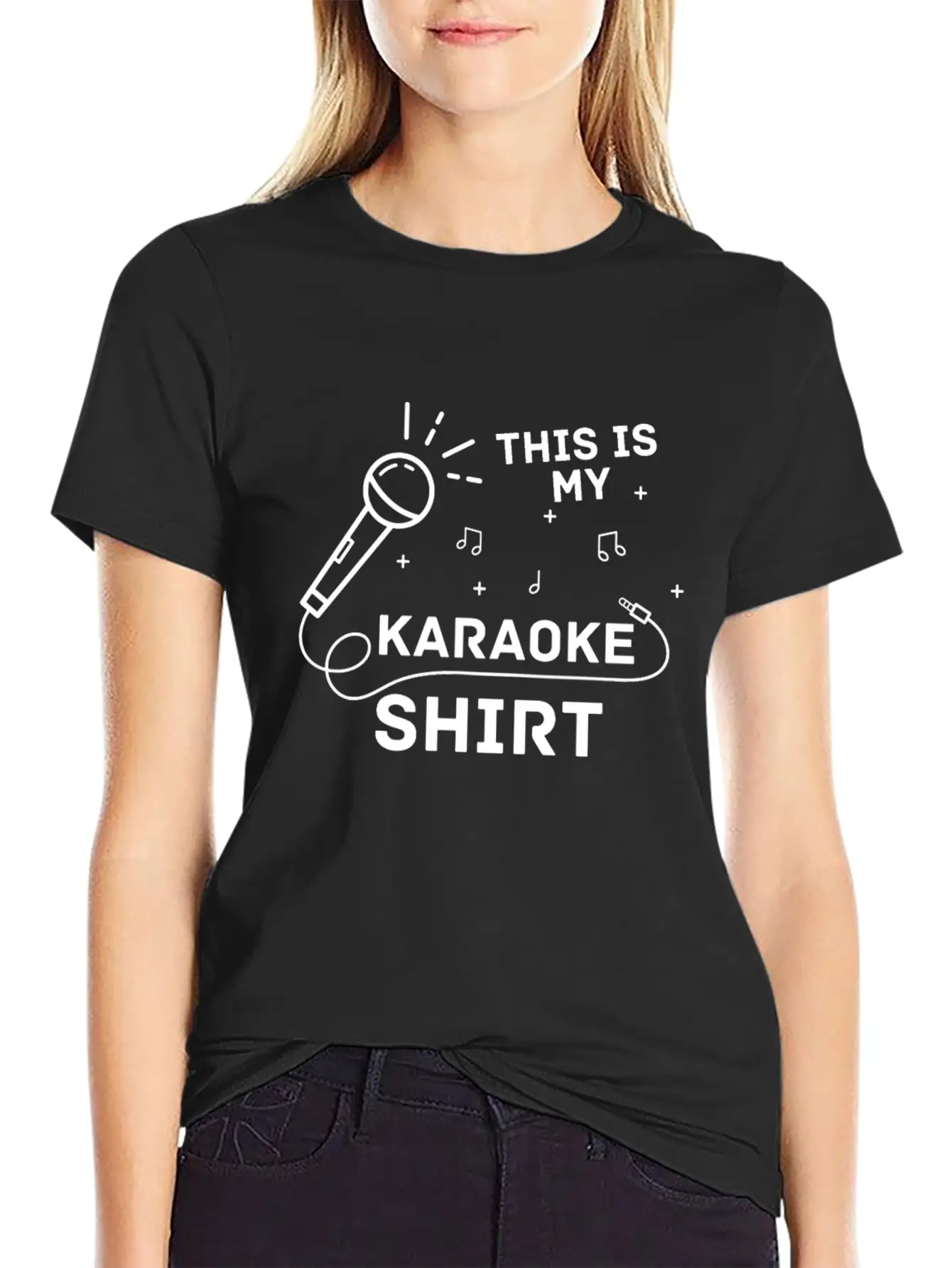 This Is My Karaoke Shirt Singer Microphone Music Lightweight Cotton T-Shirt – Daily Comfort Graphic Shirt